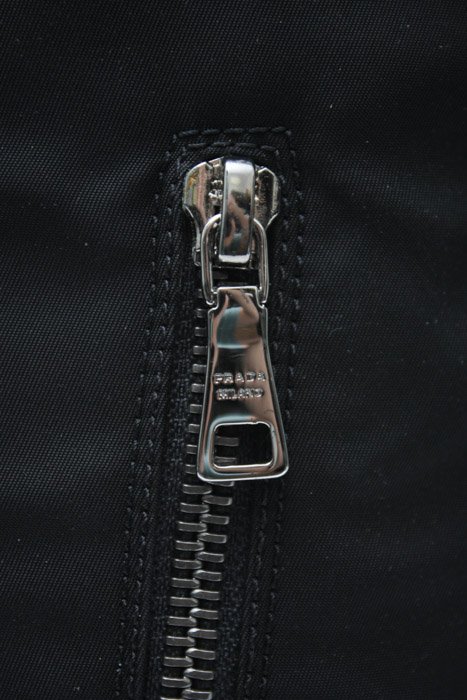 Prada Black Fabric and Leather Moto Boots