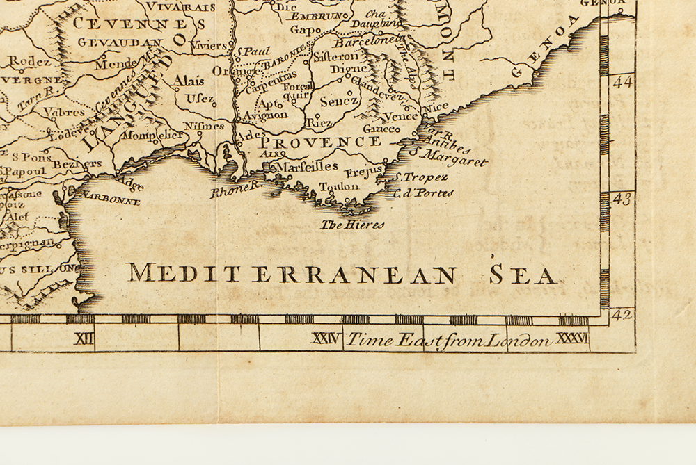 Thomas Jefferys Mid-18th Century Etching Map of France