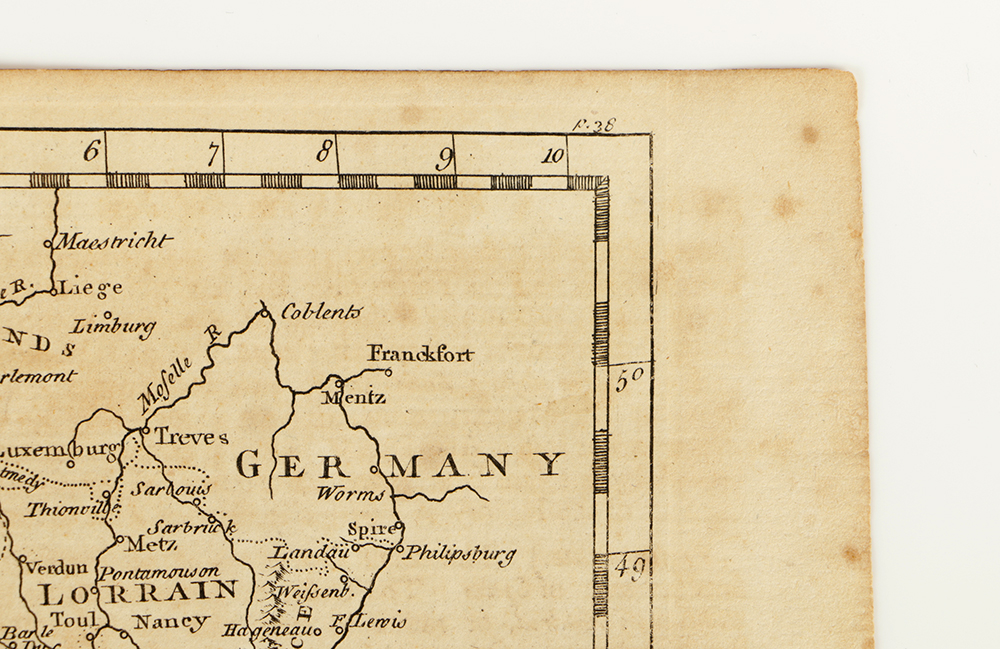 Thomas Jefferys Mid-18th Century Etching Map of France