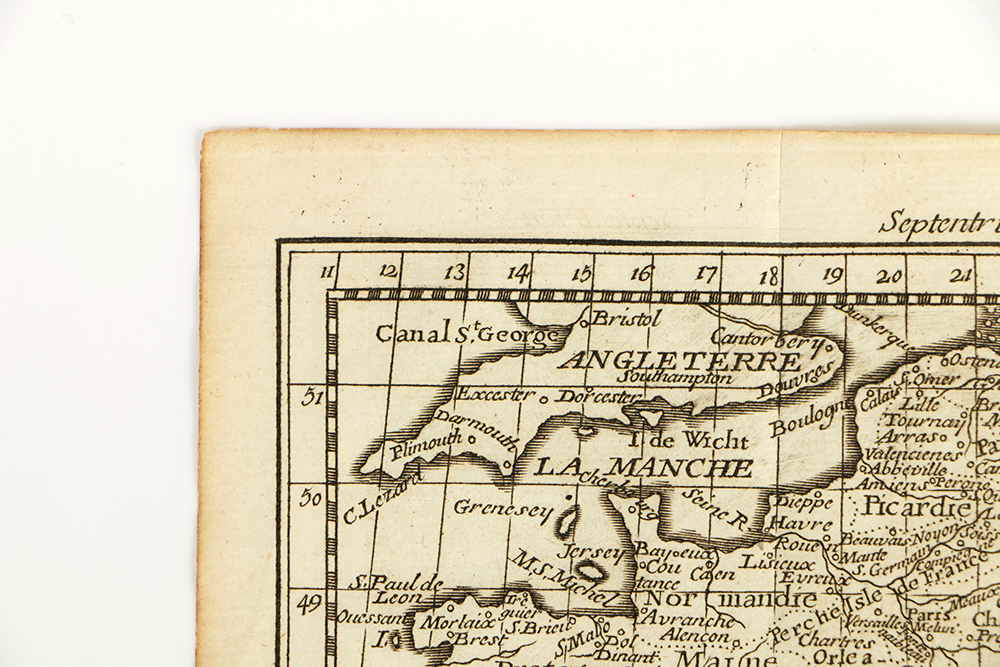 18th Century Engraving Map "La France"