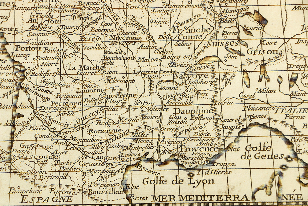 18th Century Engraving Map "La France"