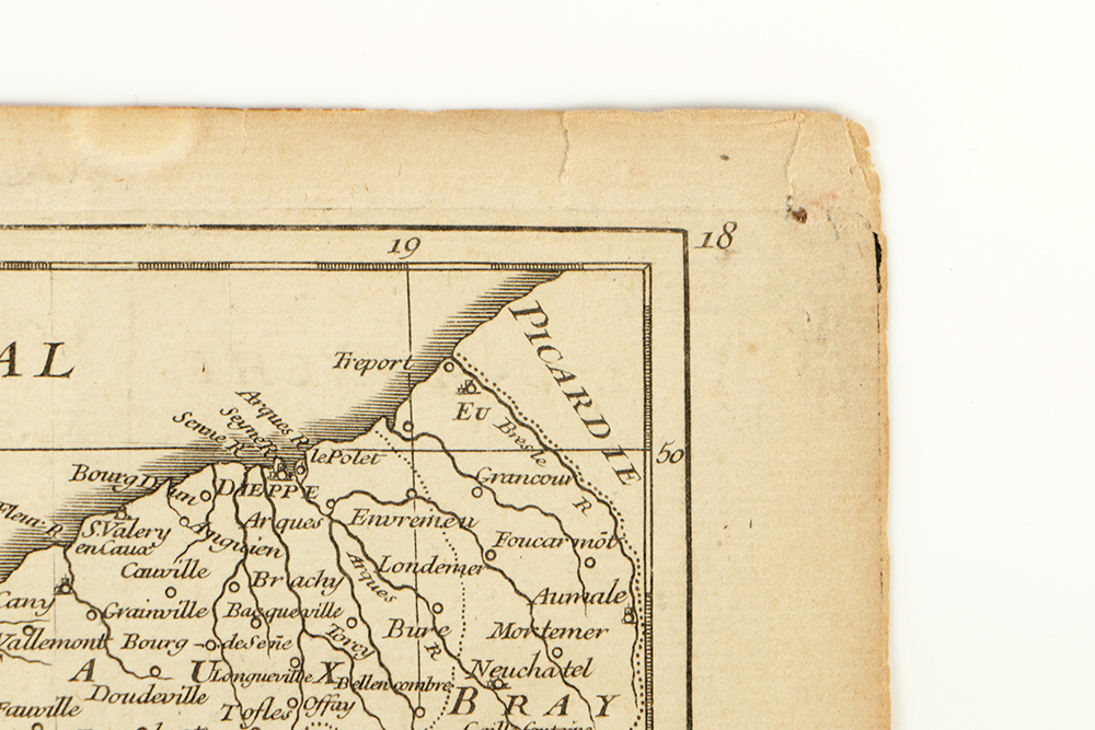 18th Century Engraved Map of Normandy After Guillaume Delahaye