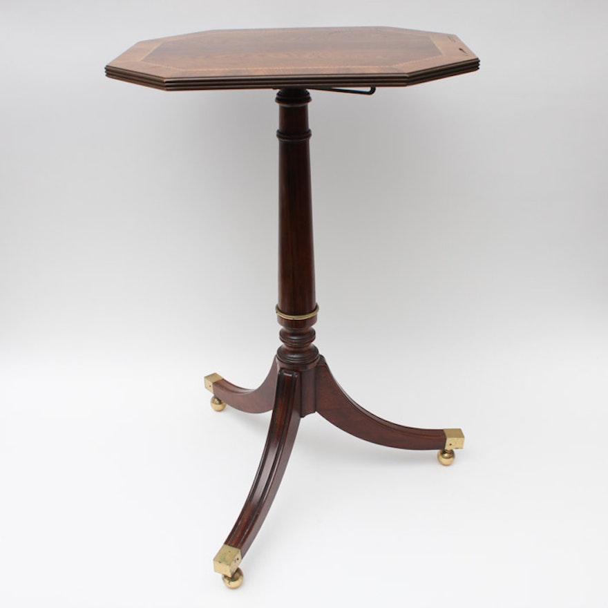 Contemporary Federal Style Tilt-Top Candlestand by Baker