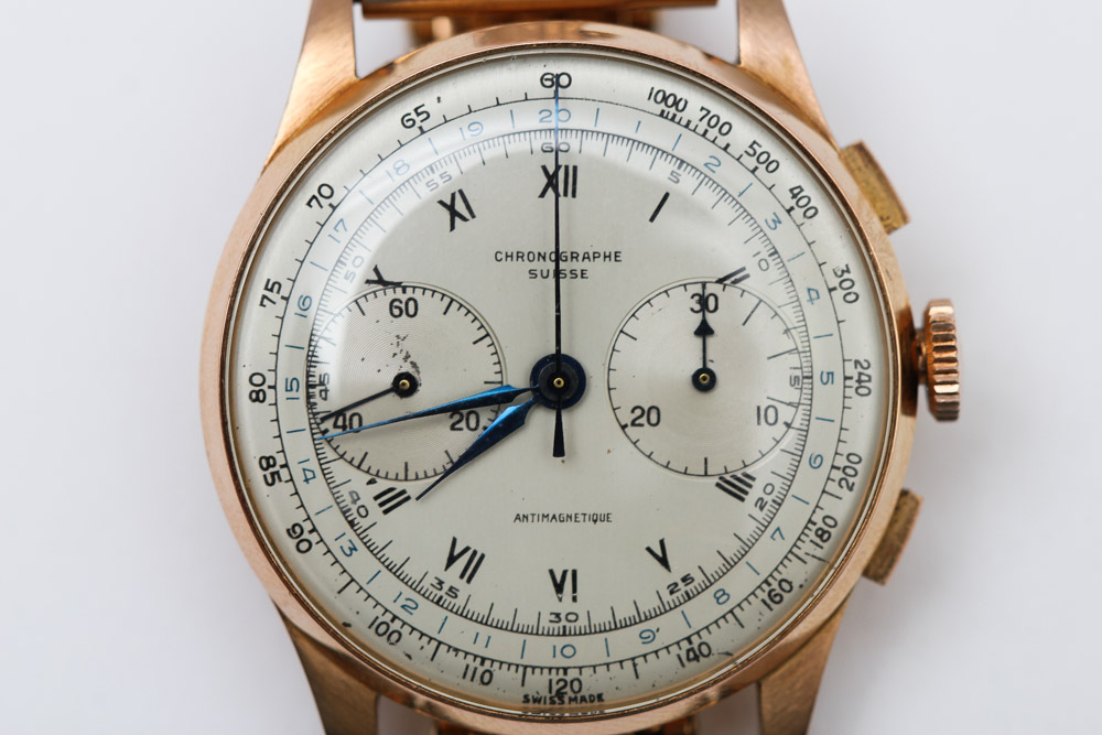Chronographe Suisse Watch with 18K Rose Gold Case