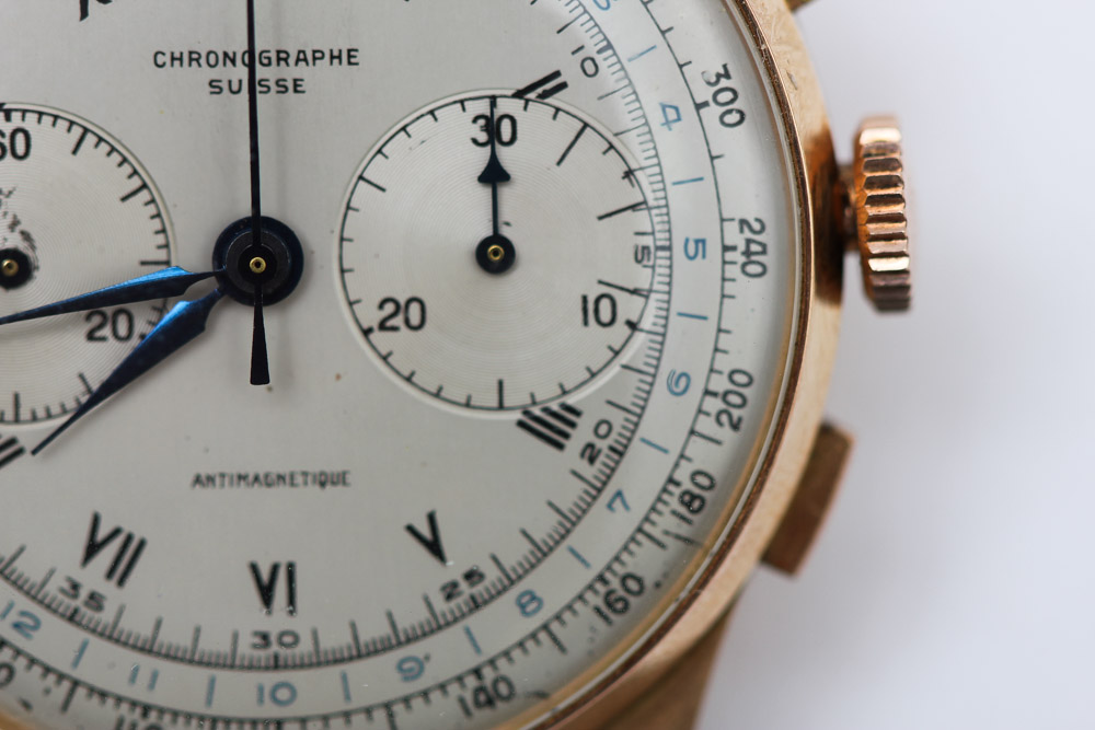 Chronographe Suisse Watch with 18K Rose Gold Case