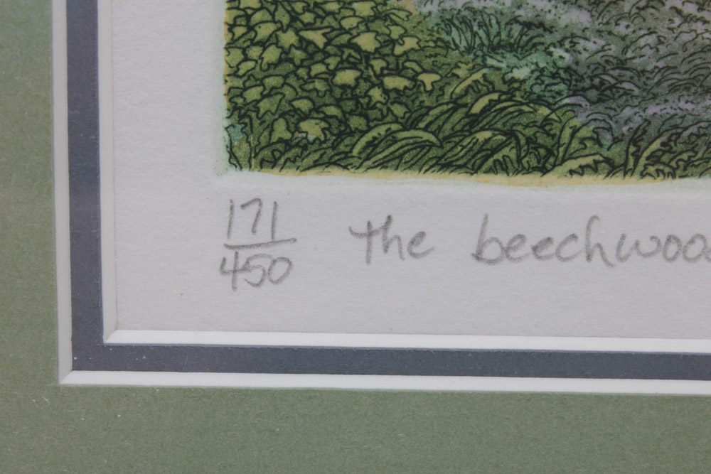 Stephan Whittle Intaglio Prints "The Beechwood Path" and "The Edge of the Wood"