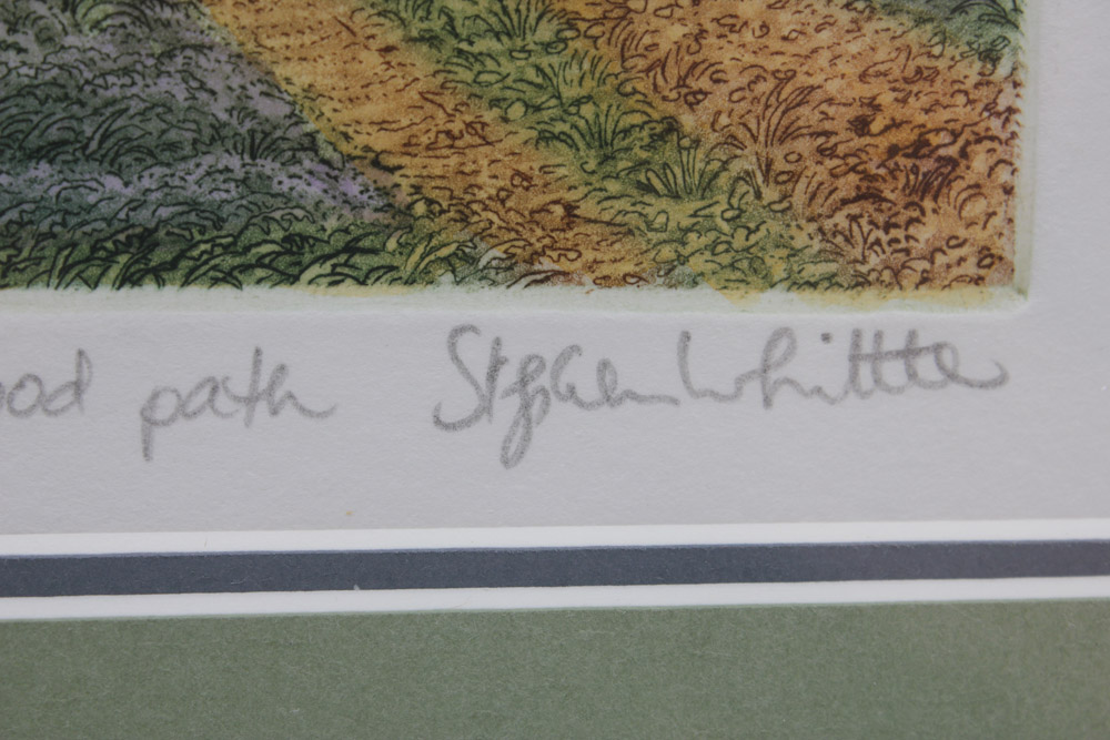 Stephan Whittle Intaglio Prints "The Beechwood Path" and "The Edge of the Wood"