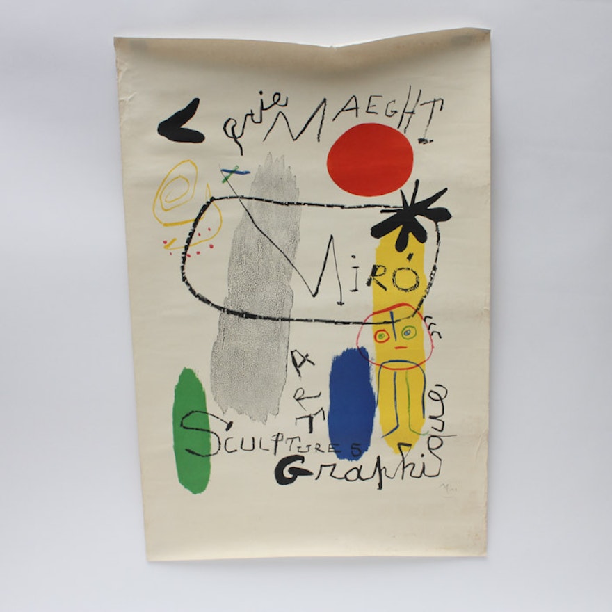 Joan Miro Galerie Maeght Sculptures Art Graphique Lithograph