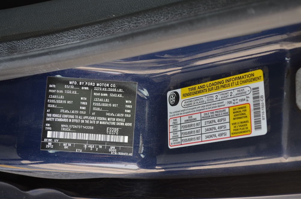 2013 Dark Blue Ford Transit Connect RSC