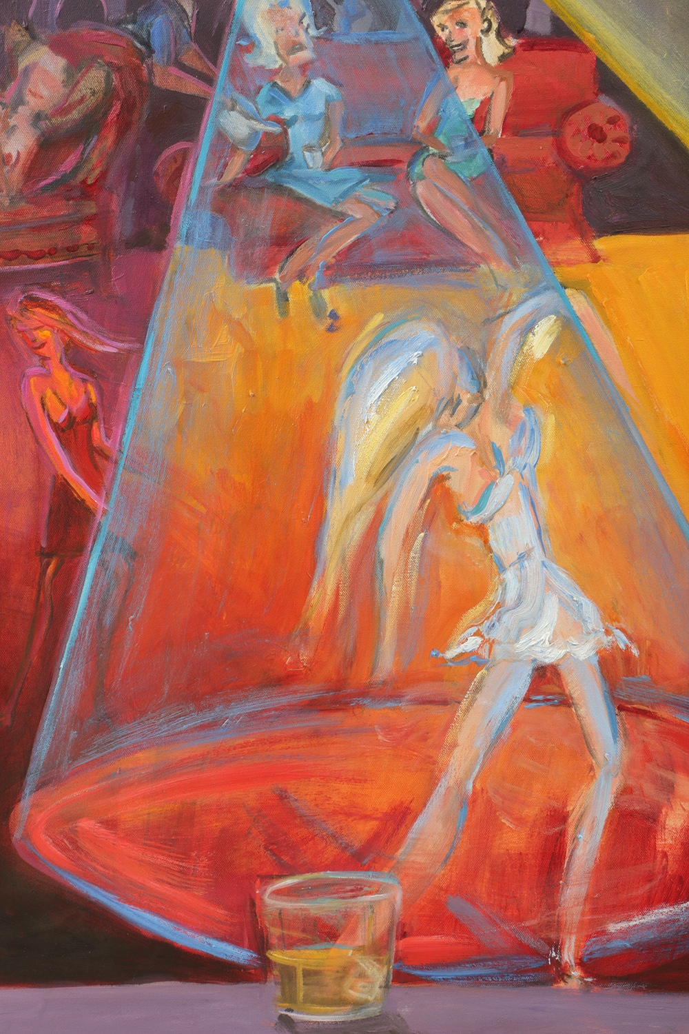 B.B. Hall Oil Painting Diptych on Canvas "Guarding the Harem"