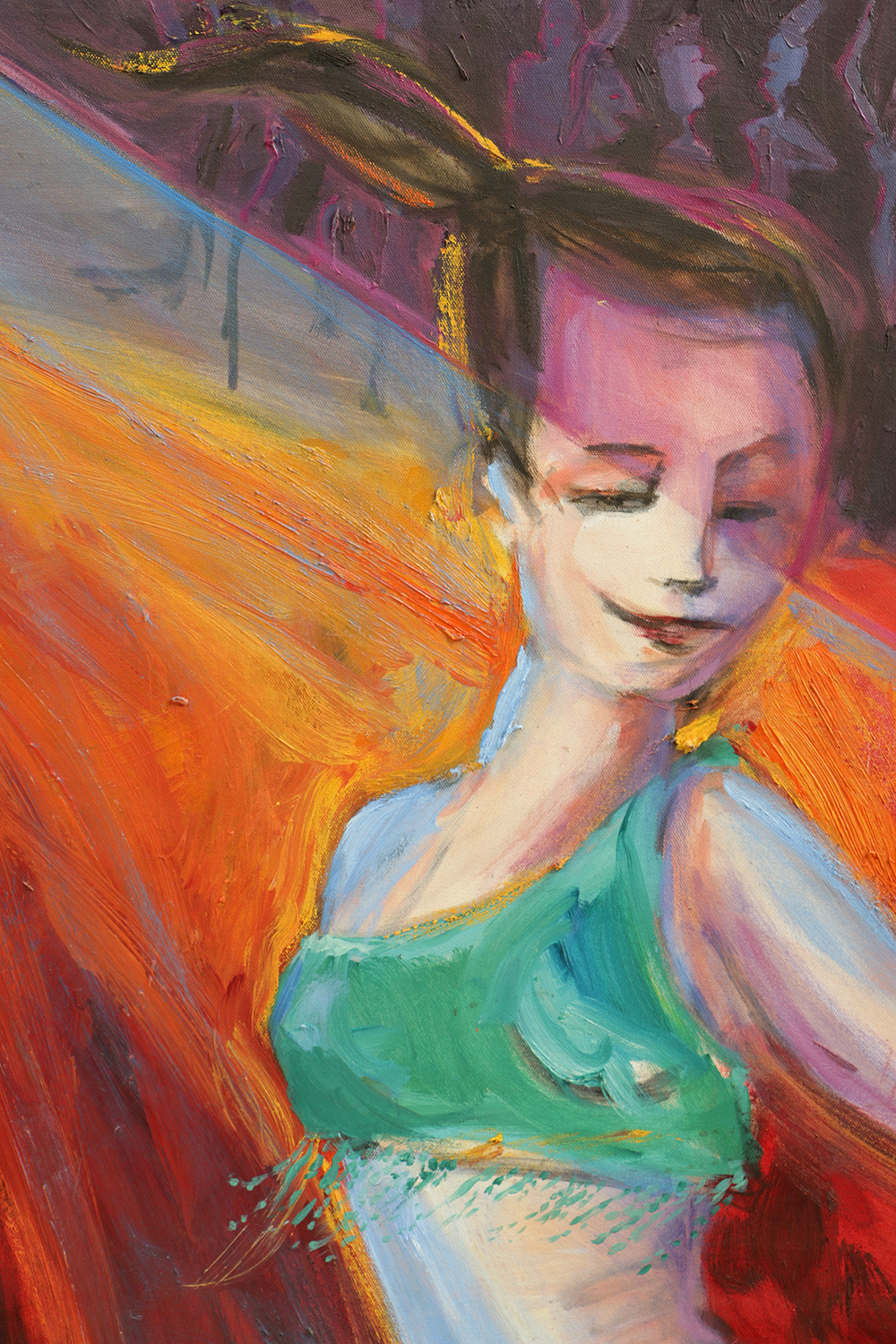 B.B. Hall Oil Painting Diptych on Canvas "Guarding the Harem"