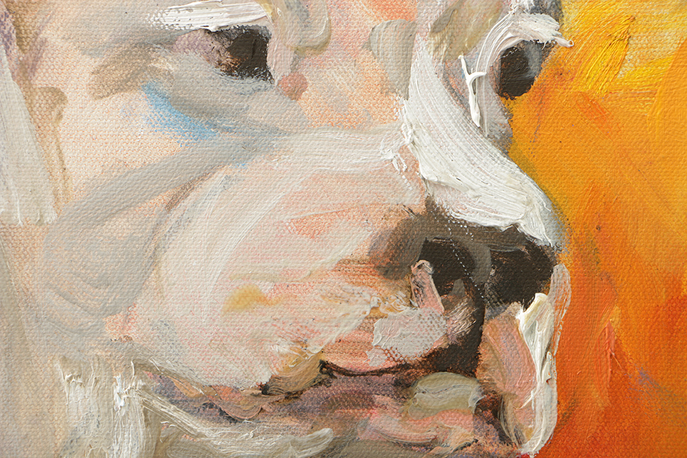 B.B. Hall Oil Painting Diptych on Canvas "Guarding the Harem"