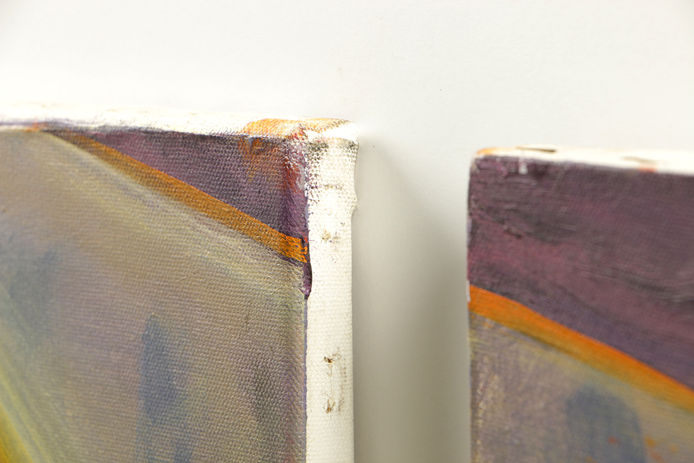 B.B. Hall Oil Painting Diptych on Canvas "Guarding the Harem"