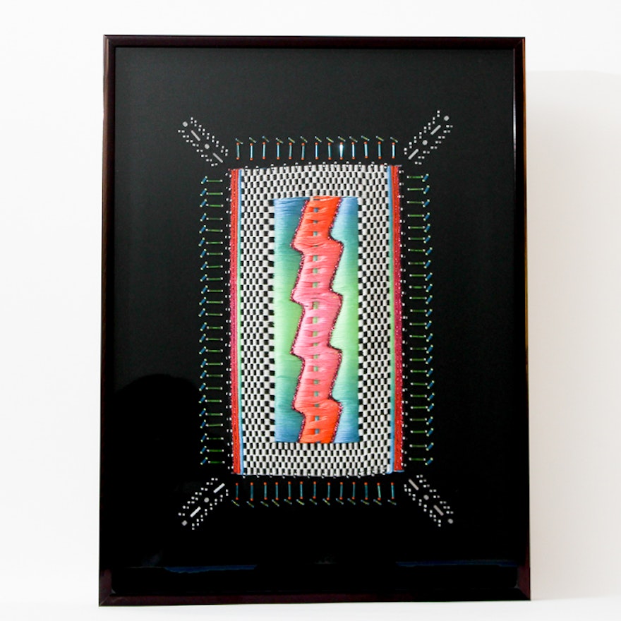 Ruth Gowell Weaving in Shadow Box