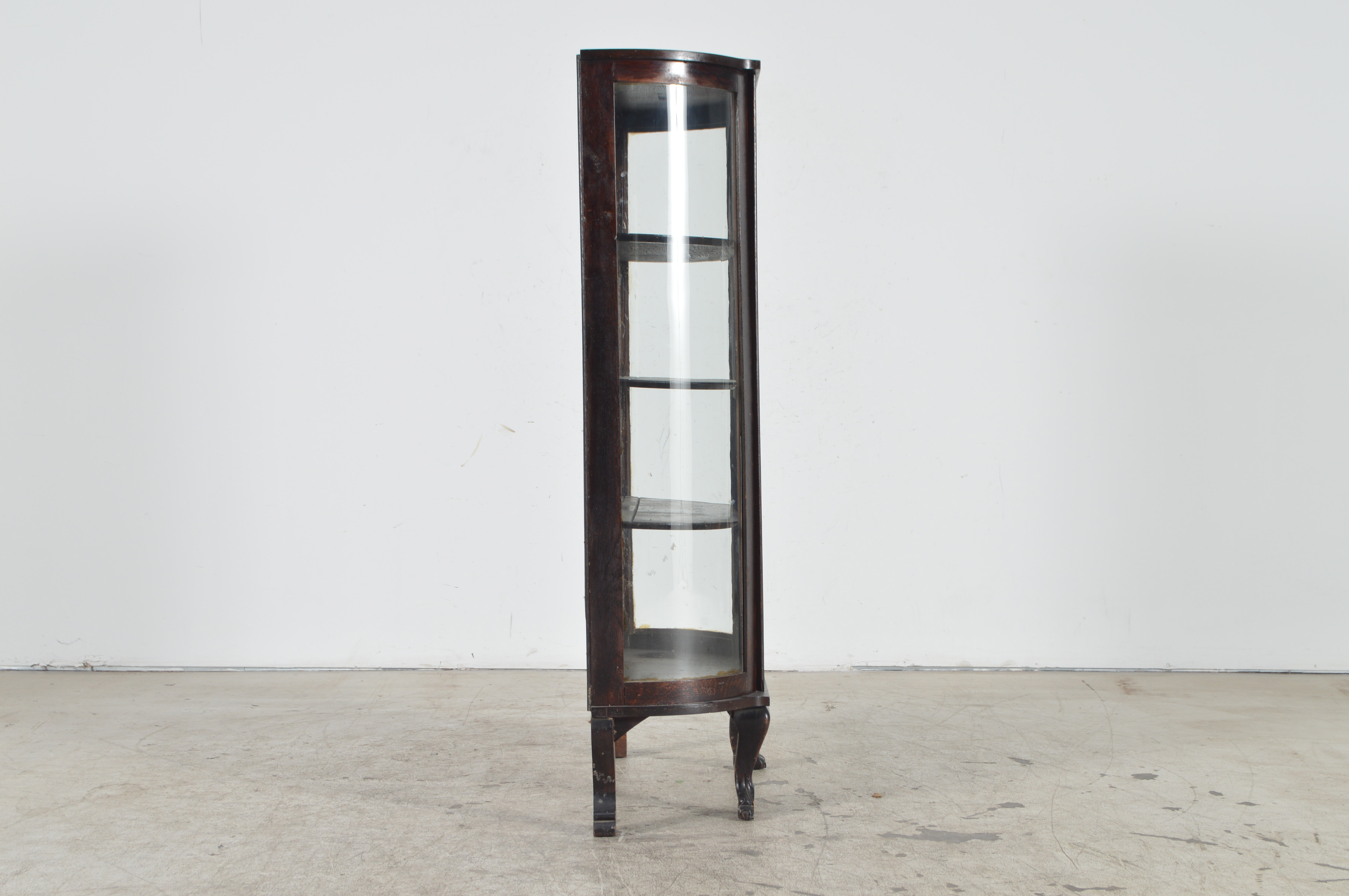 Antique Bow Front China Cabinet by the Ebert Furniture Company