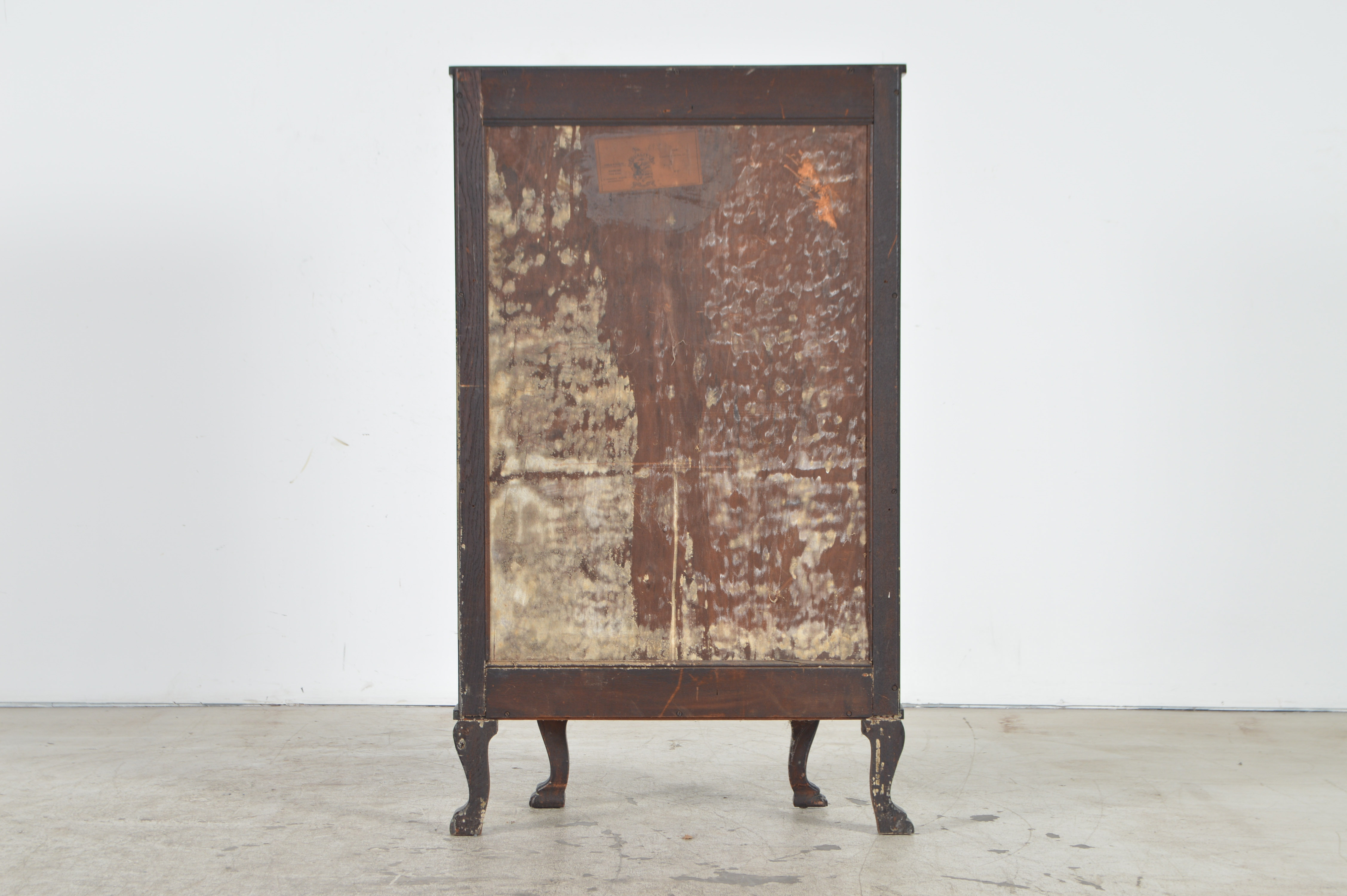 Antique Bow Front China Cabinet by the Ebert Furniture Company