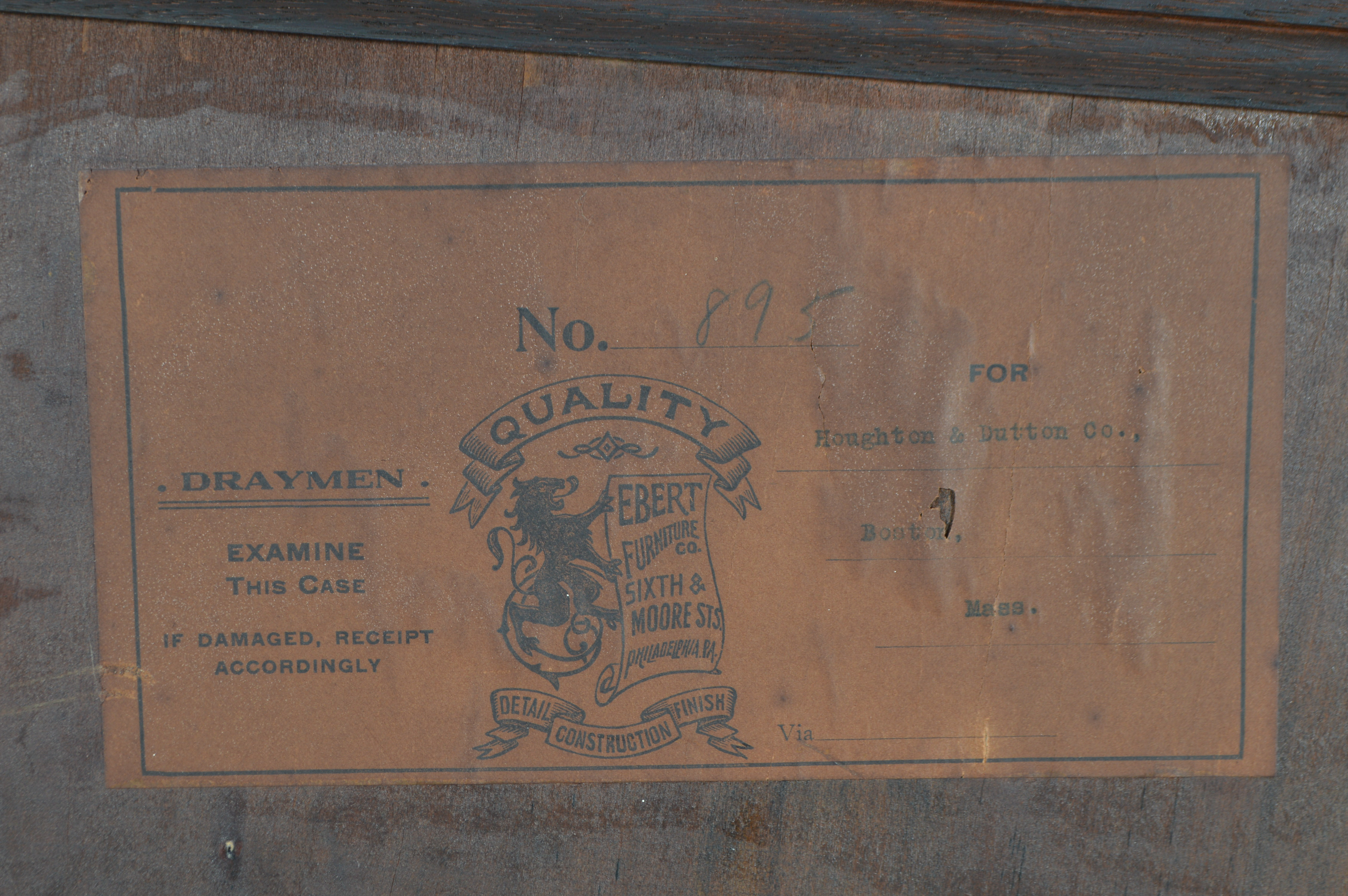 Antique Bow Front China Cabinet by the Ebert Furniture Company