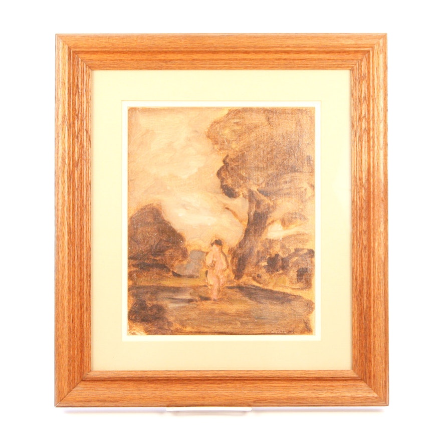 C. Phelan Framed Oil on Canvas