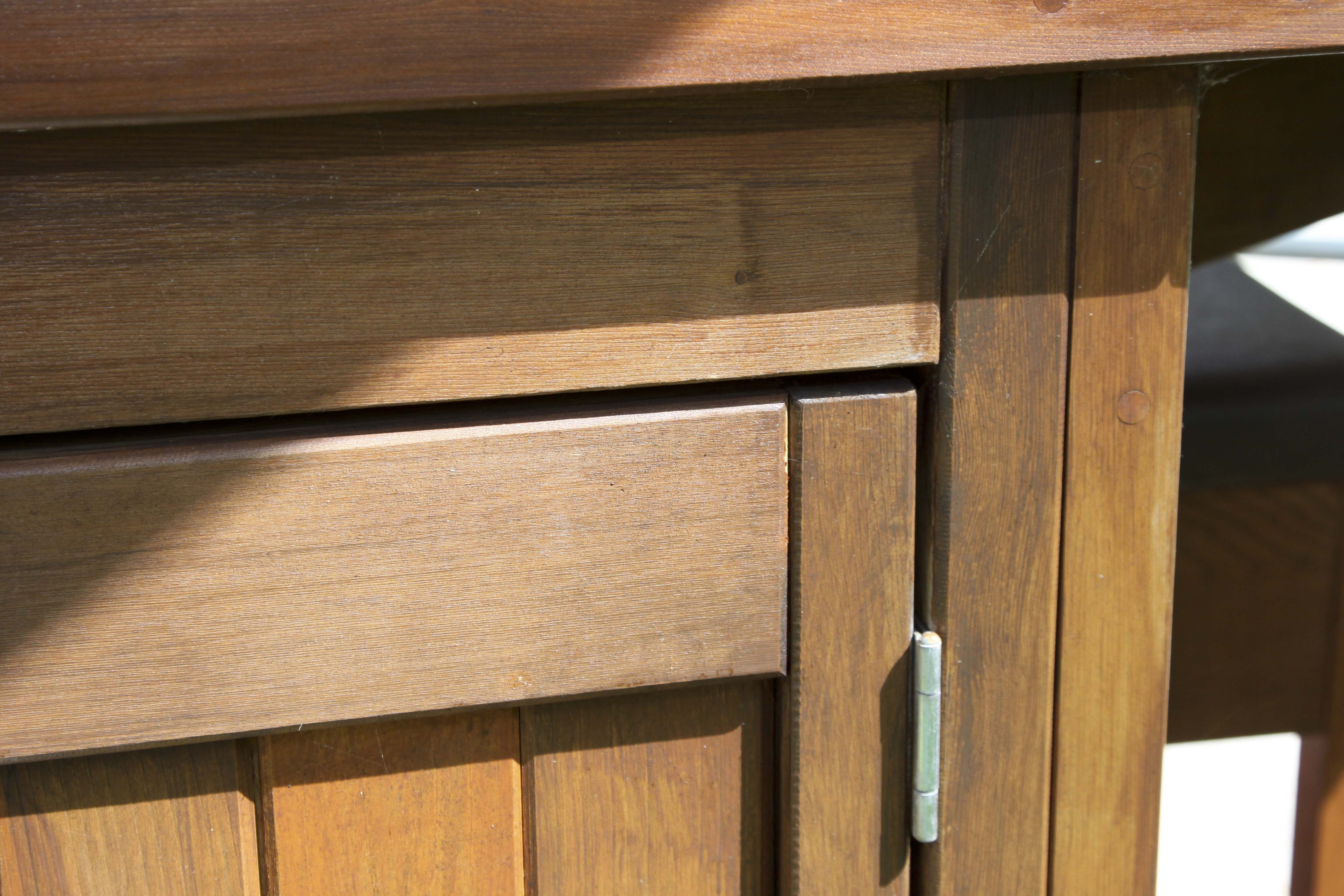 Wooden Outdoor Bar With Stools