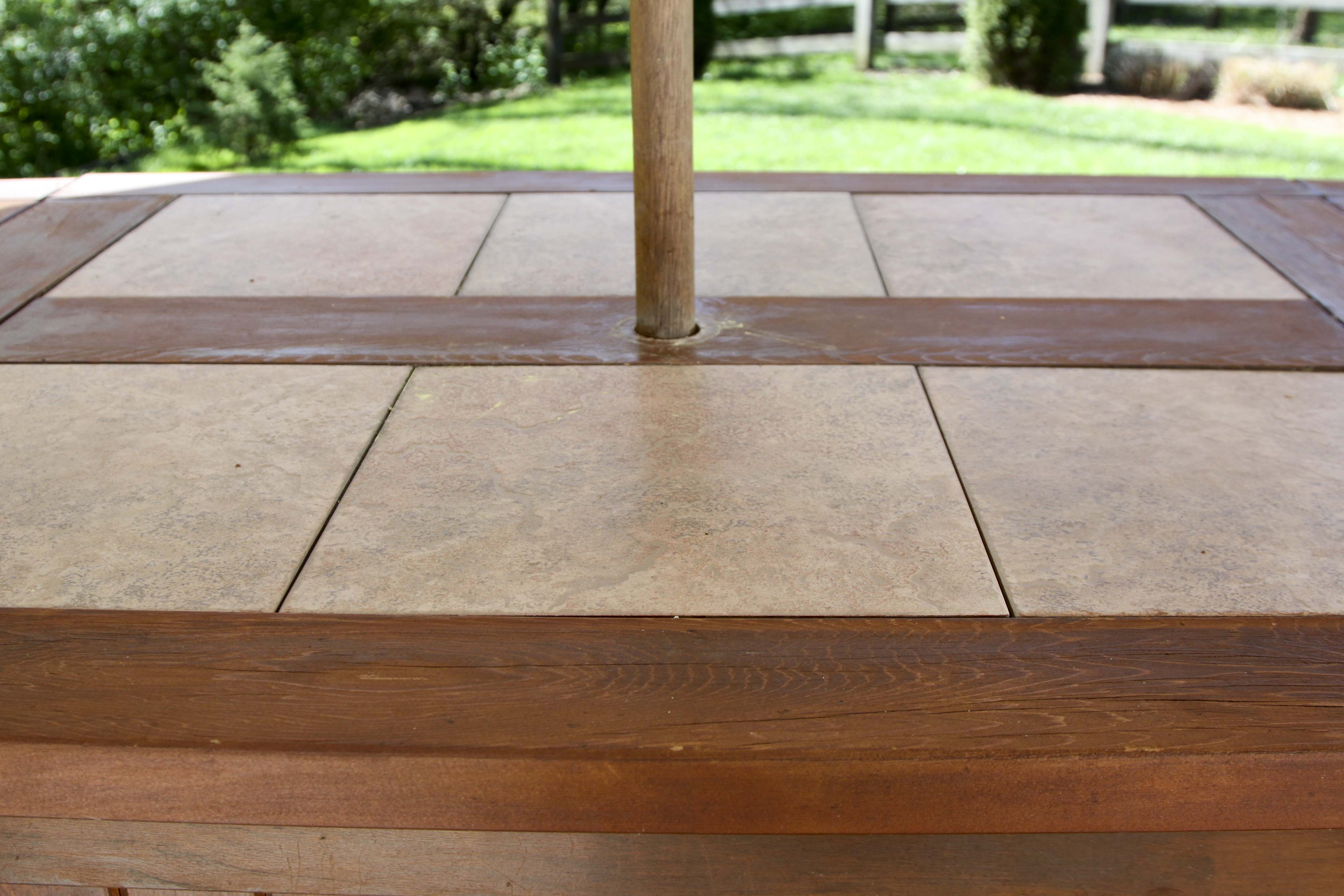 Wooden Outdoor Bar With Stools