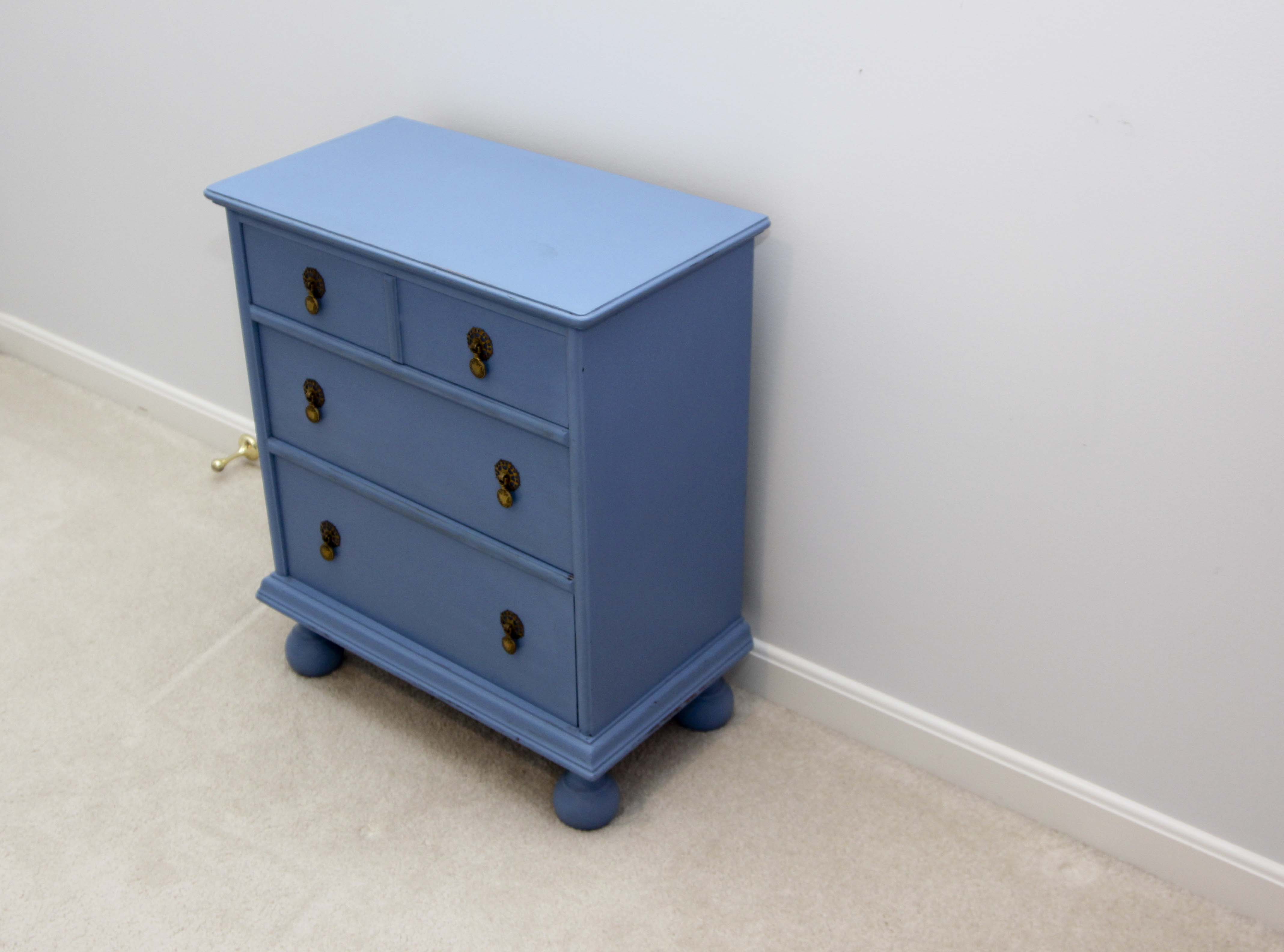 Vintage William and Mary Style Painted Chest of Drawers