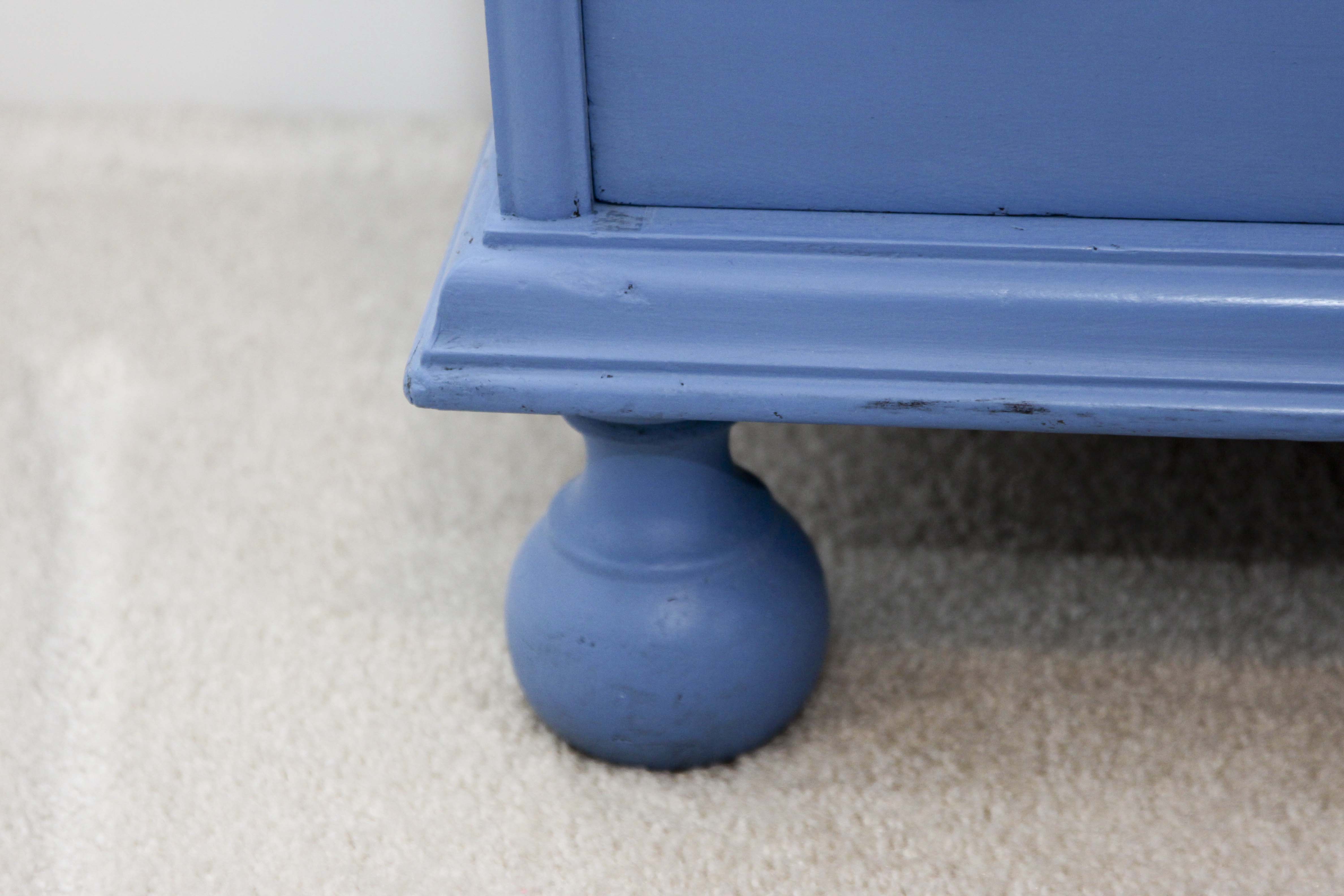 Vintage William and Mary Style Painted Chest of Drawers