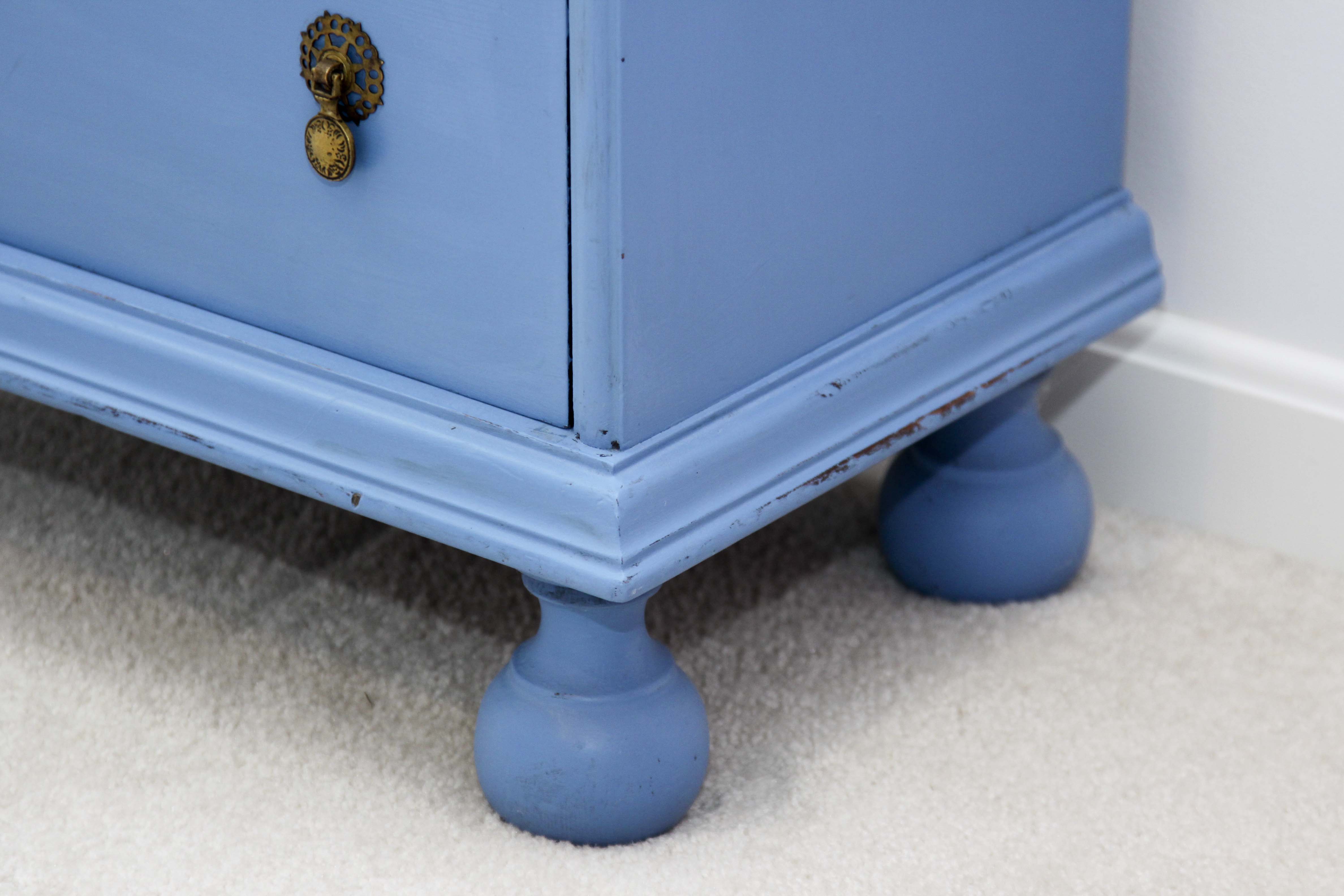 Vintage William and Mary Style Painted Chest of Drawers