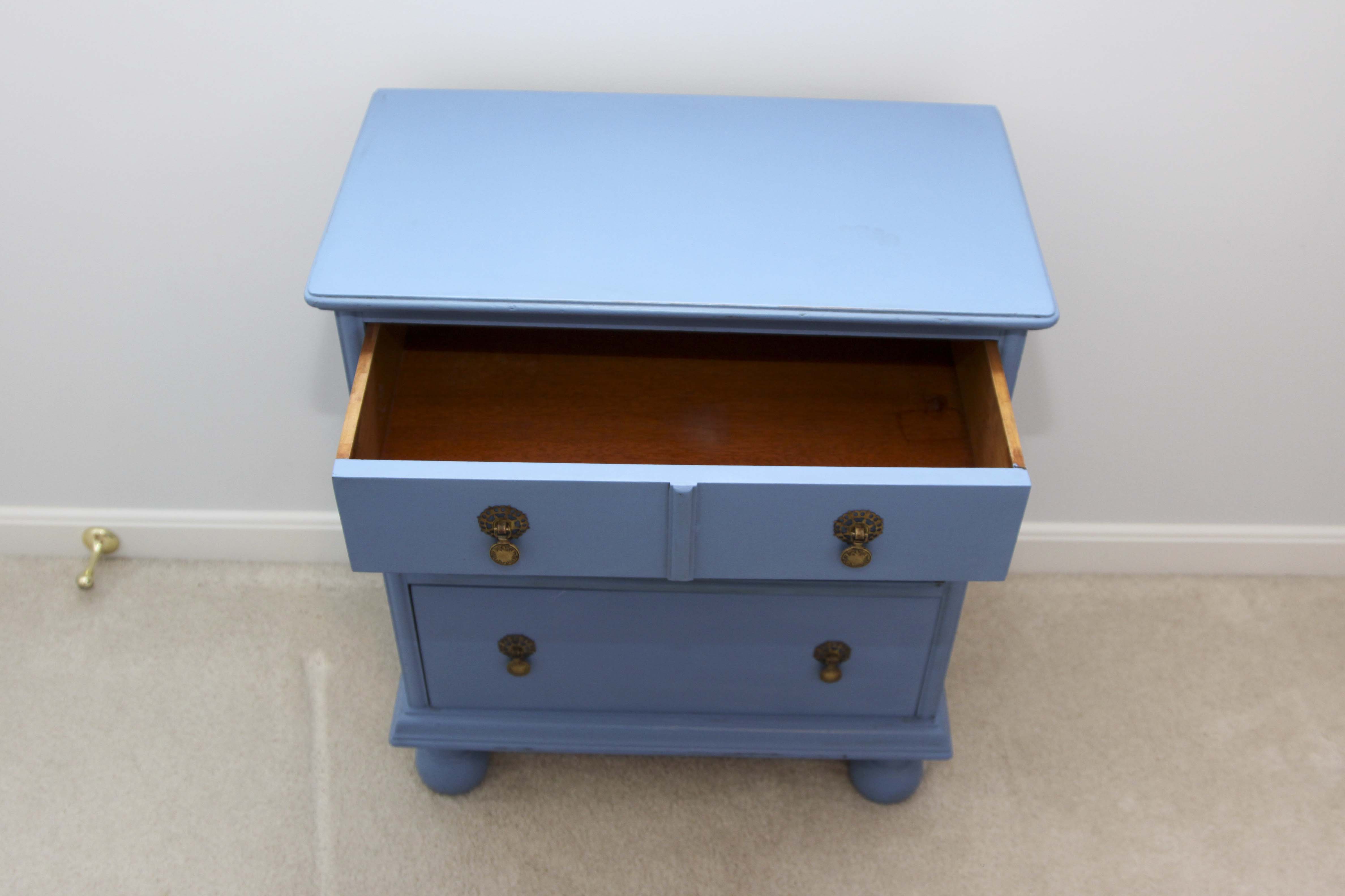 Vintage William and Mary Style Painted Chest of Drawers