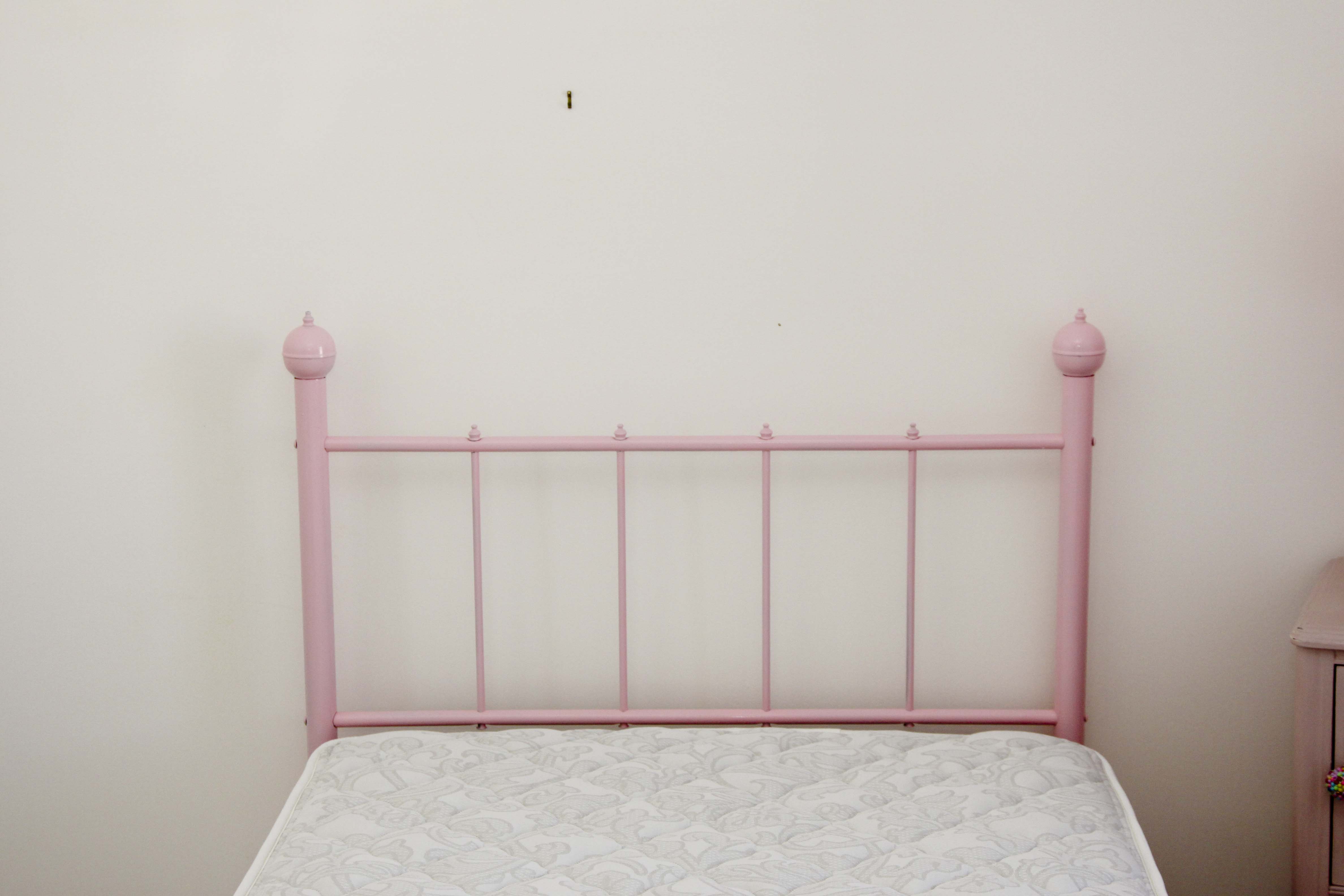 Pink Twin Size Metal Headboard