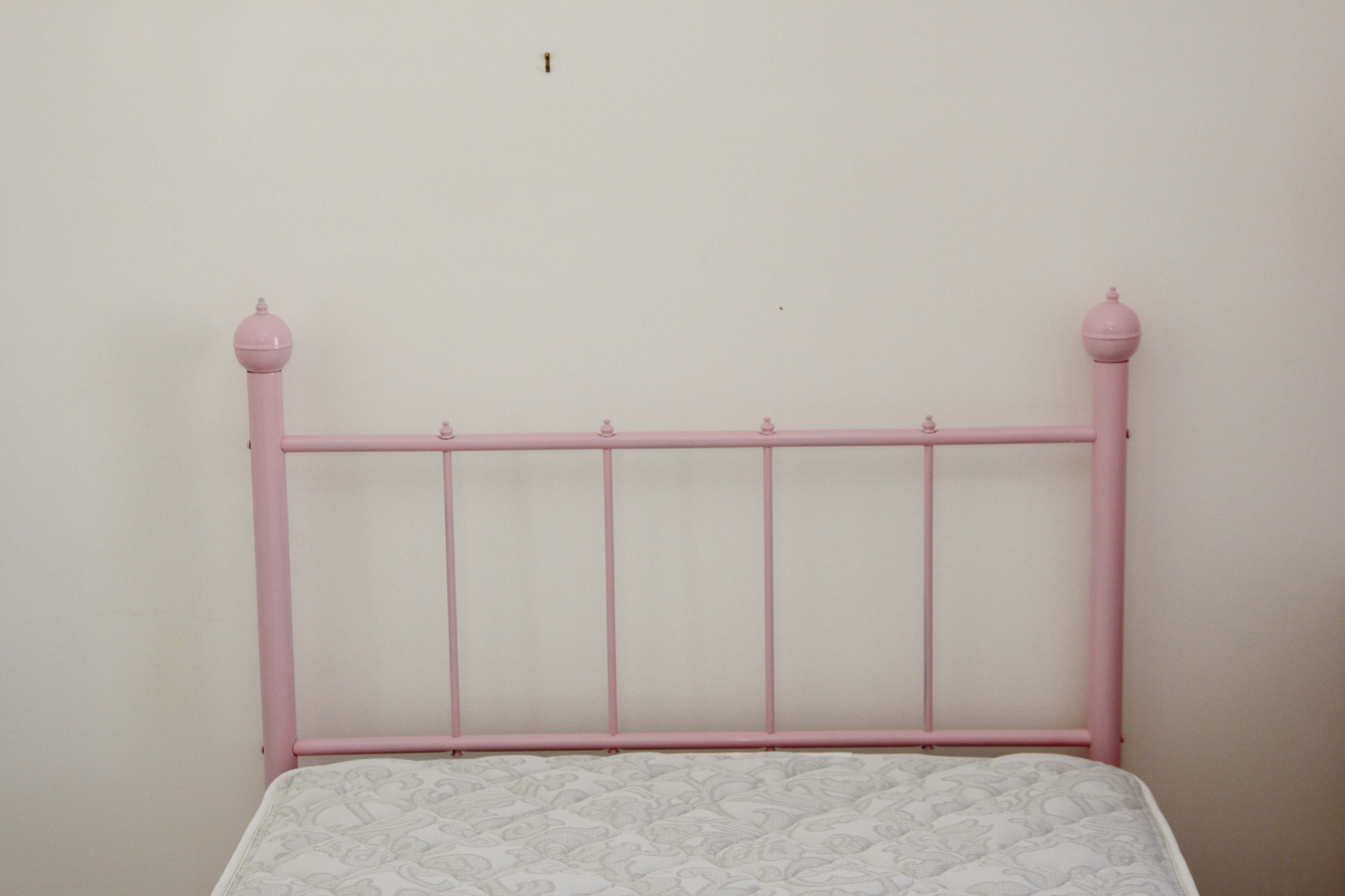 Pink Twin Size Metal Headboard