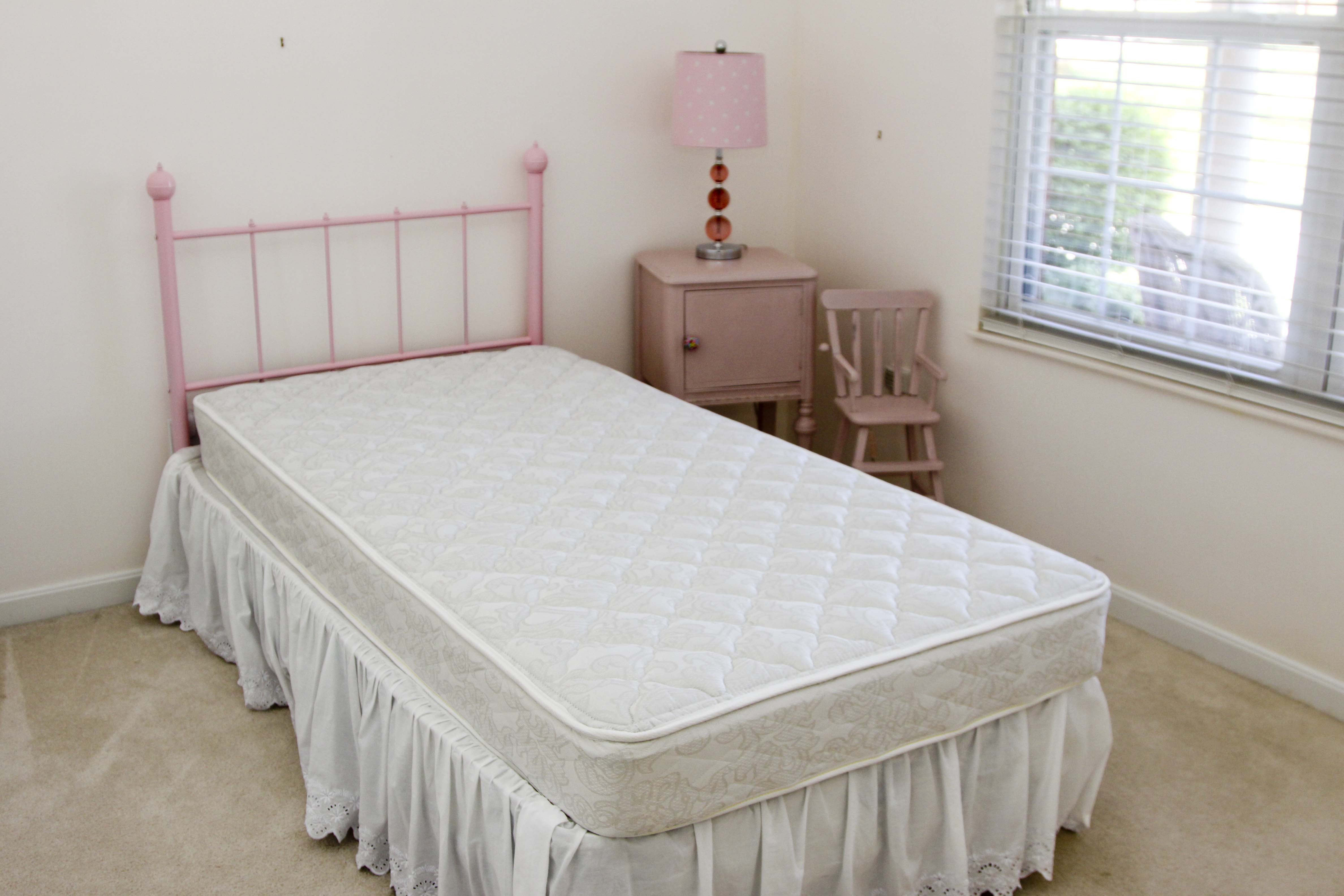 Pink Twin Size Metal Headboard