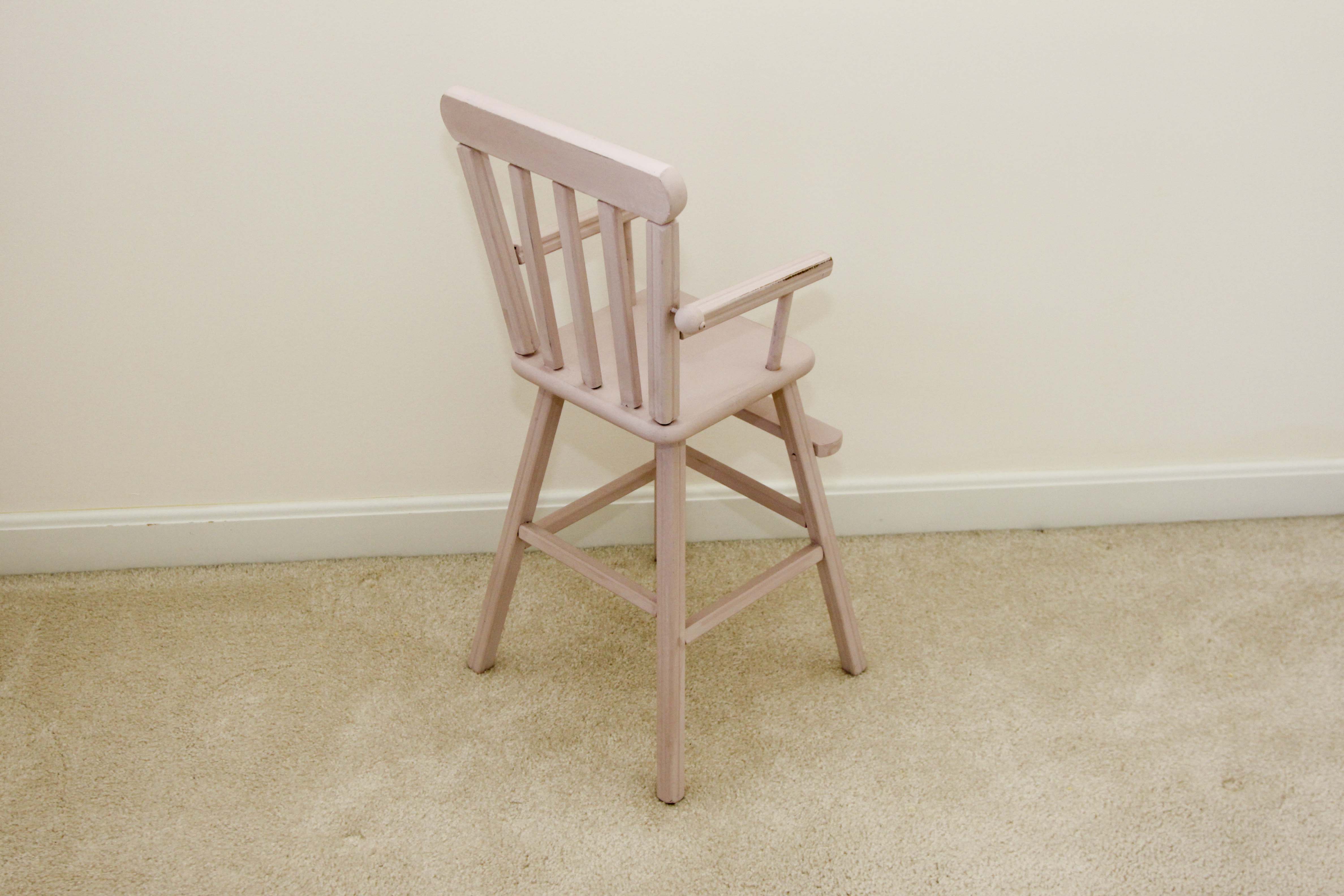Vintage Painted Accent Table and Doll High Chair