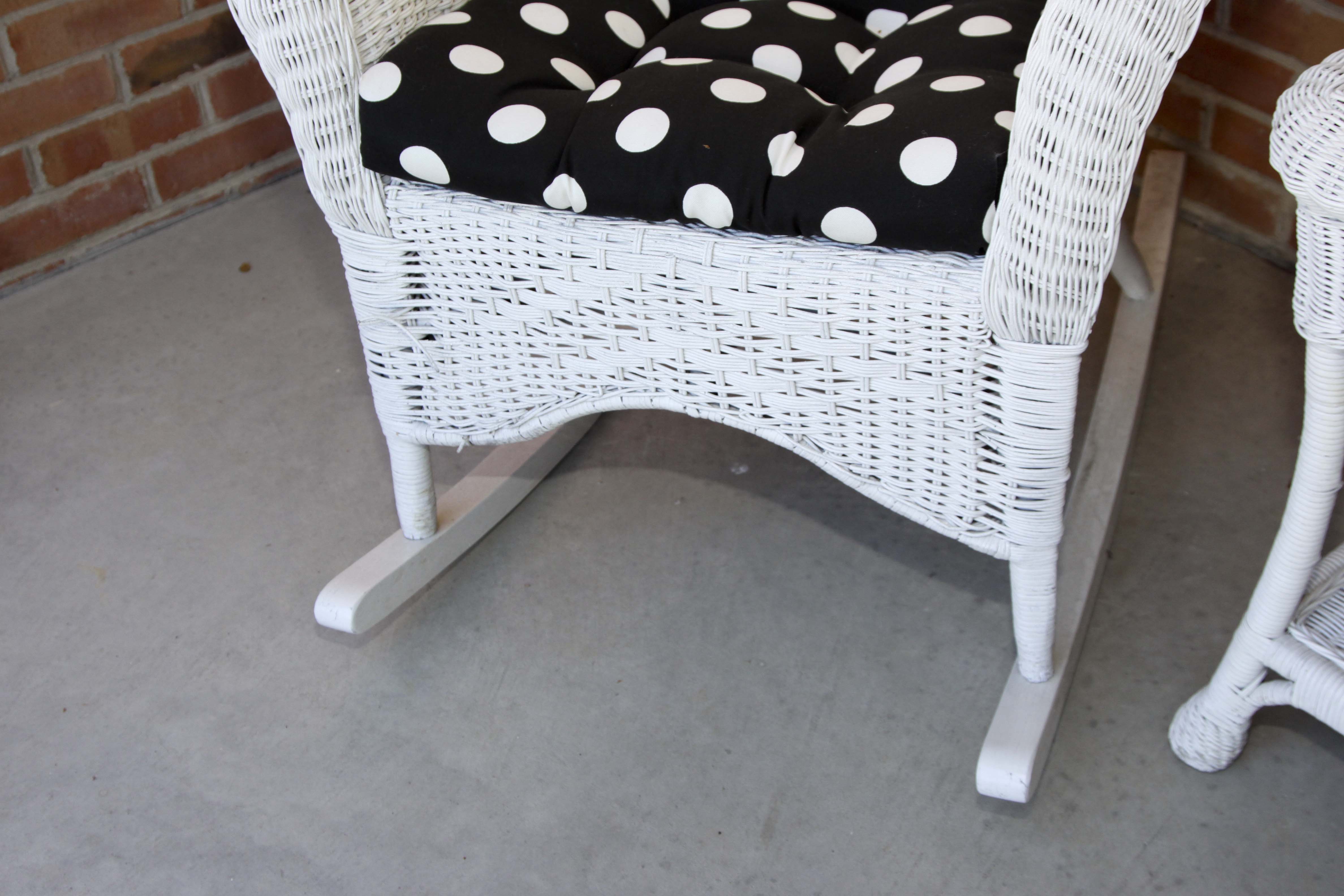 White Wicker Porch Set