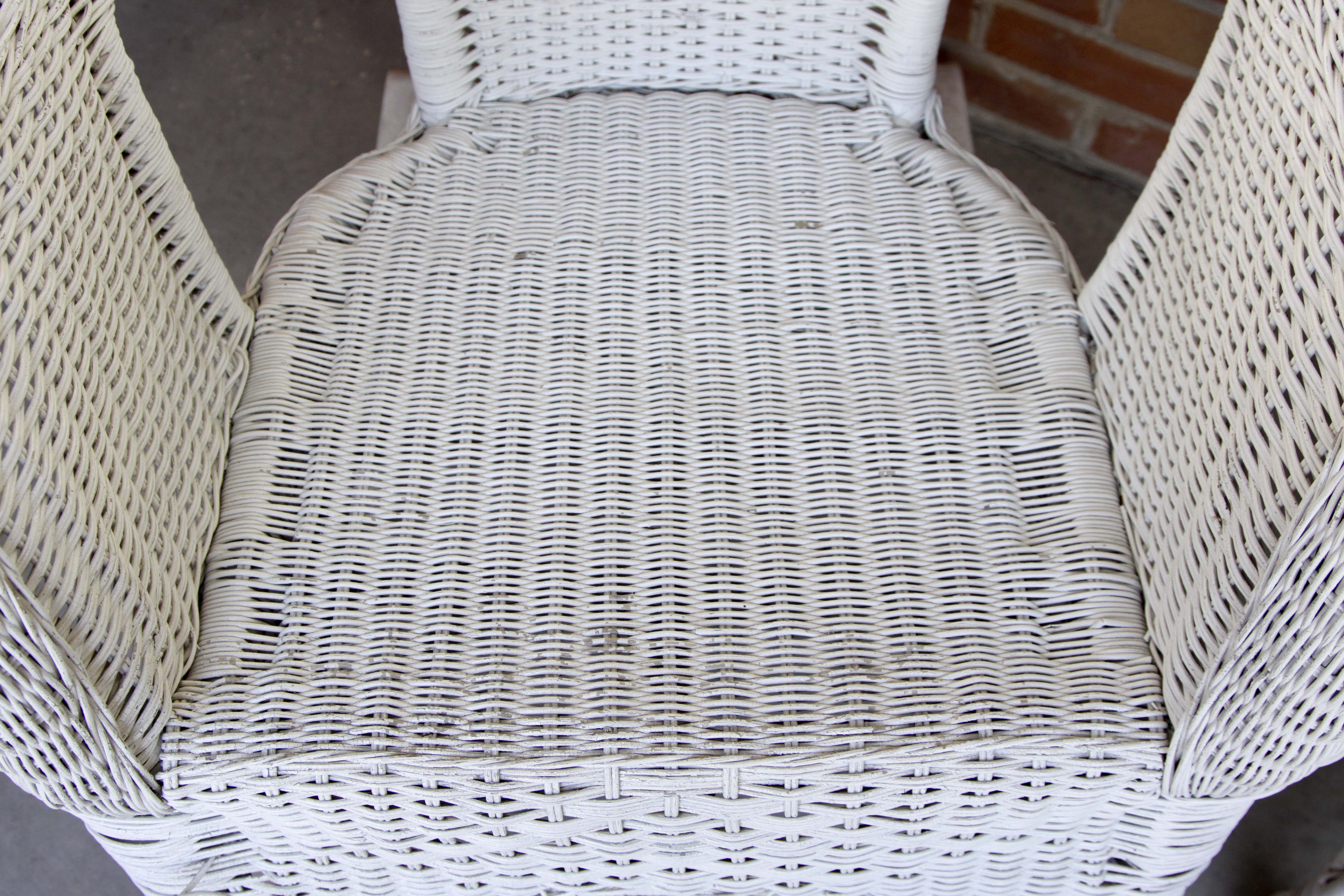 White Wicker Porch Set