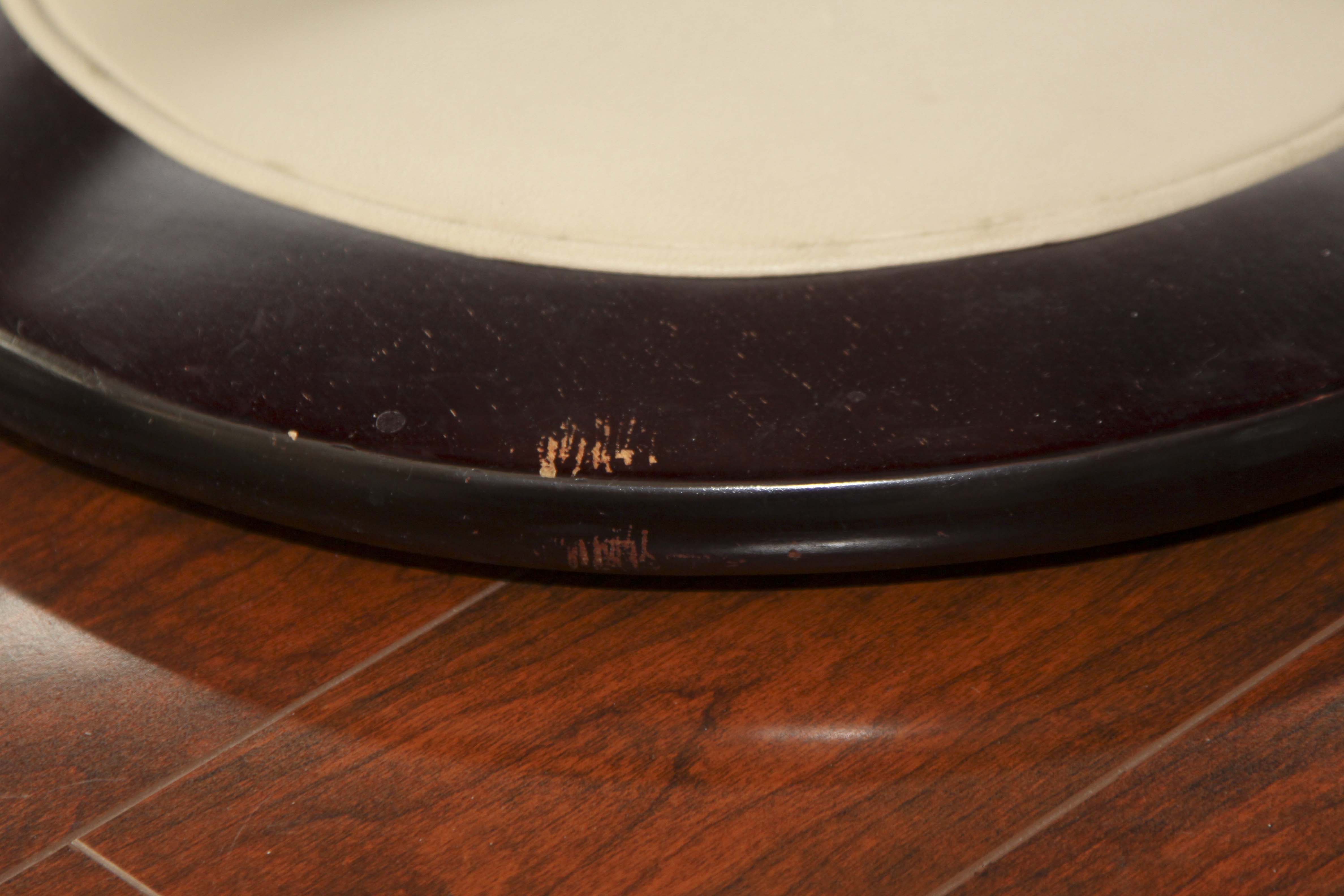 Contemporary Leather Recliner and Ottoman by Lane