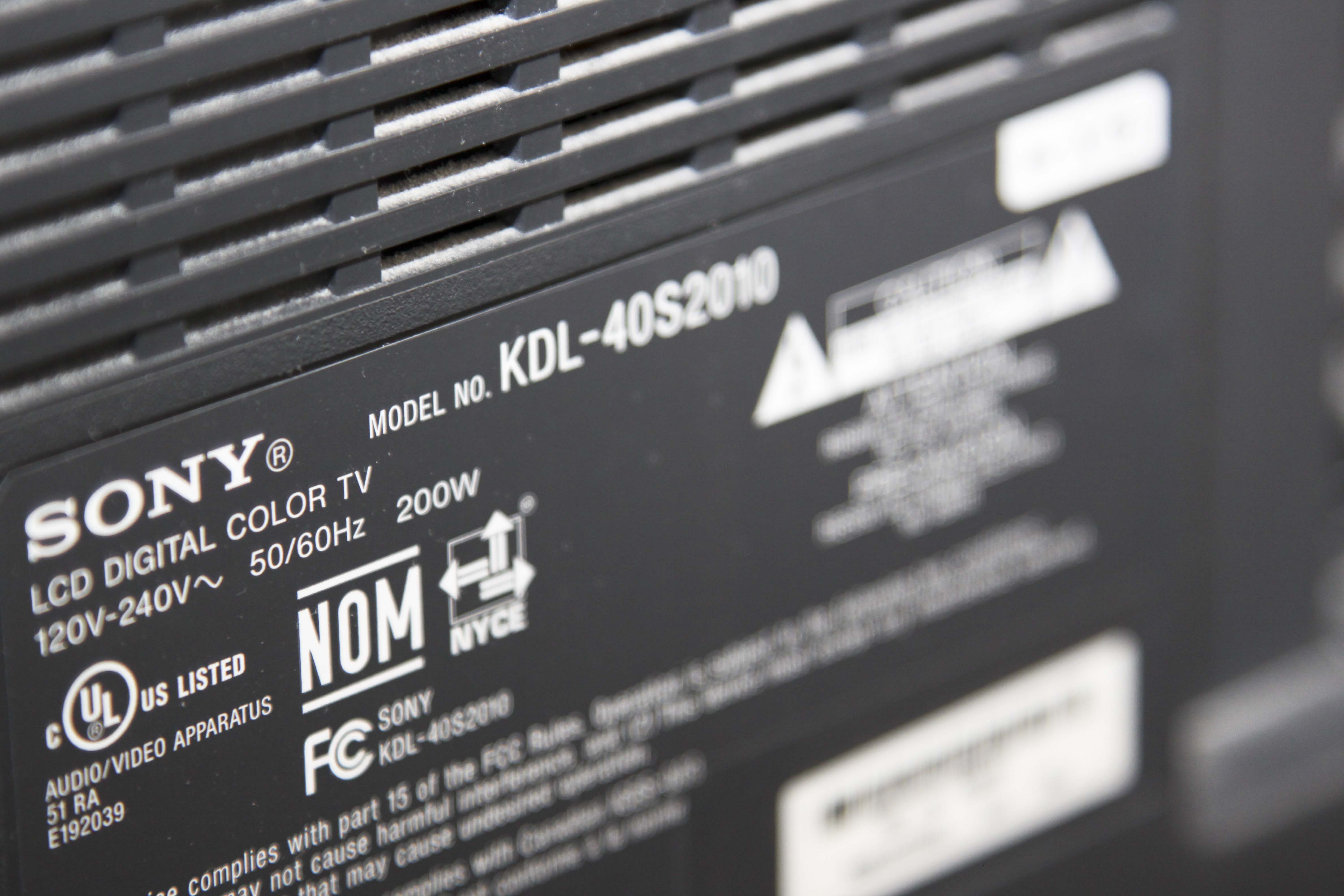 Sony Bravia 40" Flat Screen Television