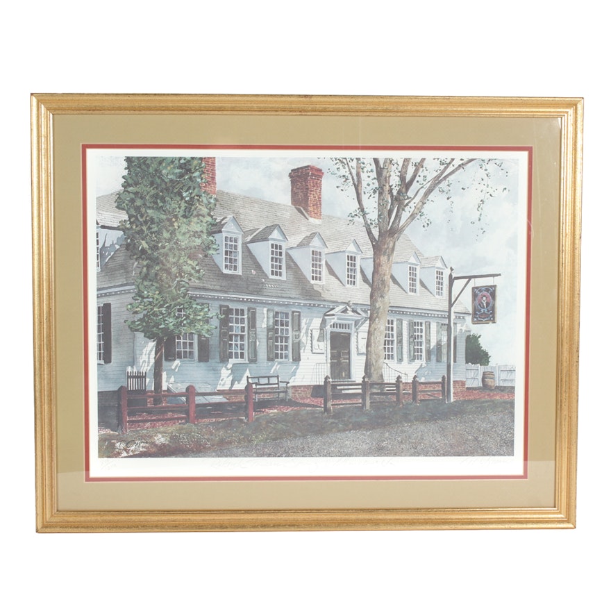 T. Coffman "Raleigh Tavern Spring" Limited Edition Offset Lithograph