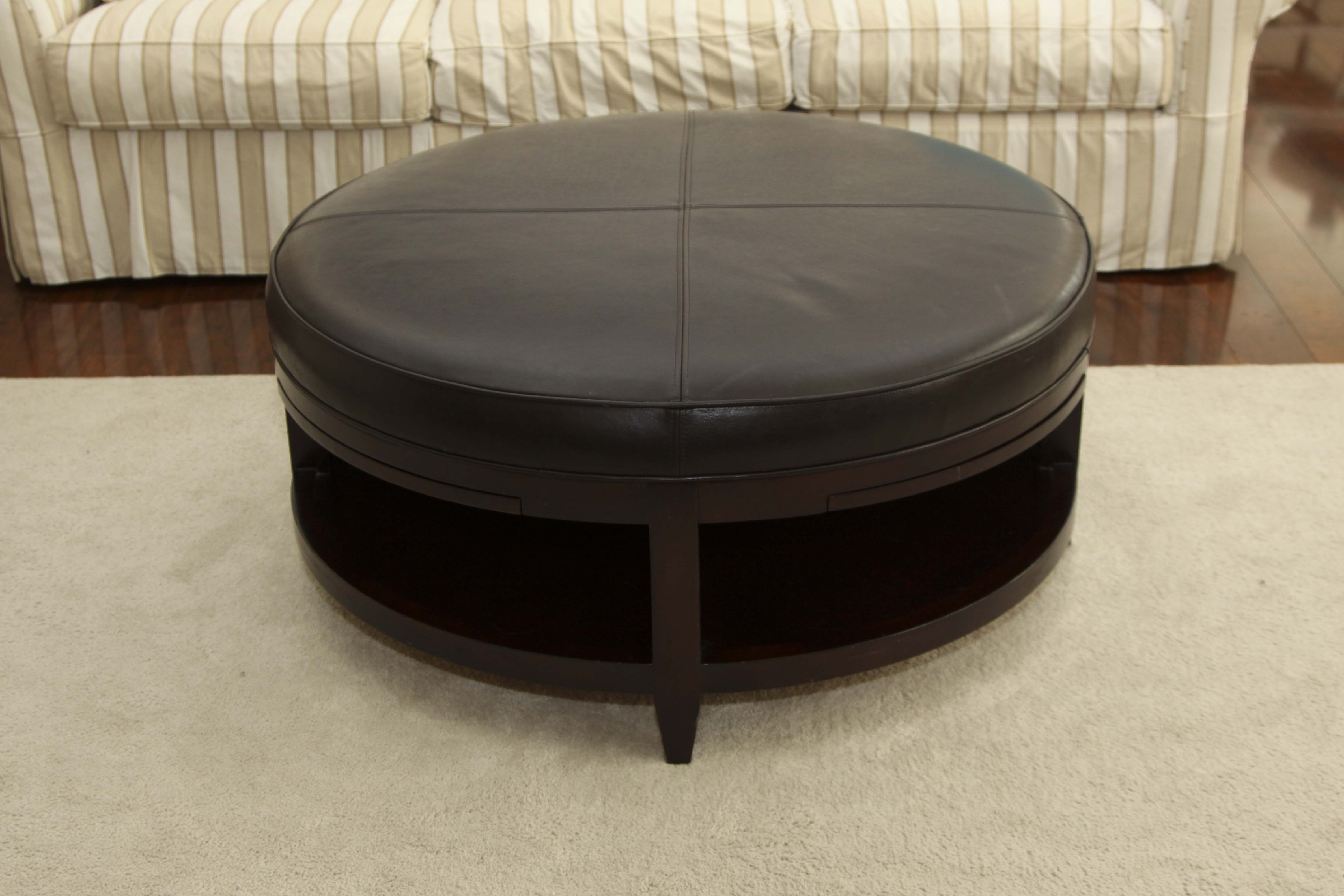 Coffee Table and Two Storage Ottomans