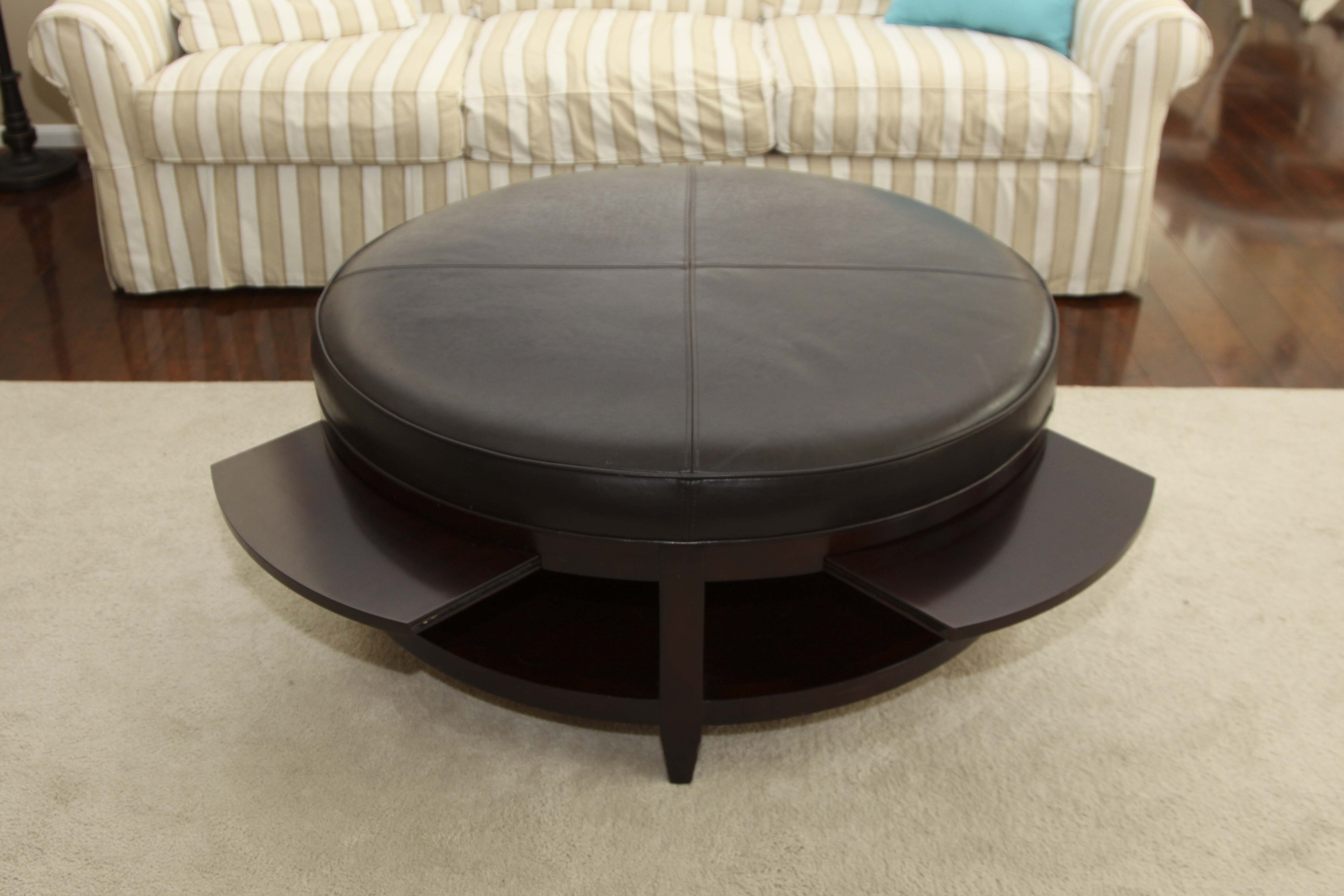 Coffee Table and Two Storage Ottomans