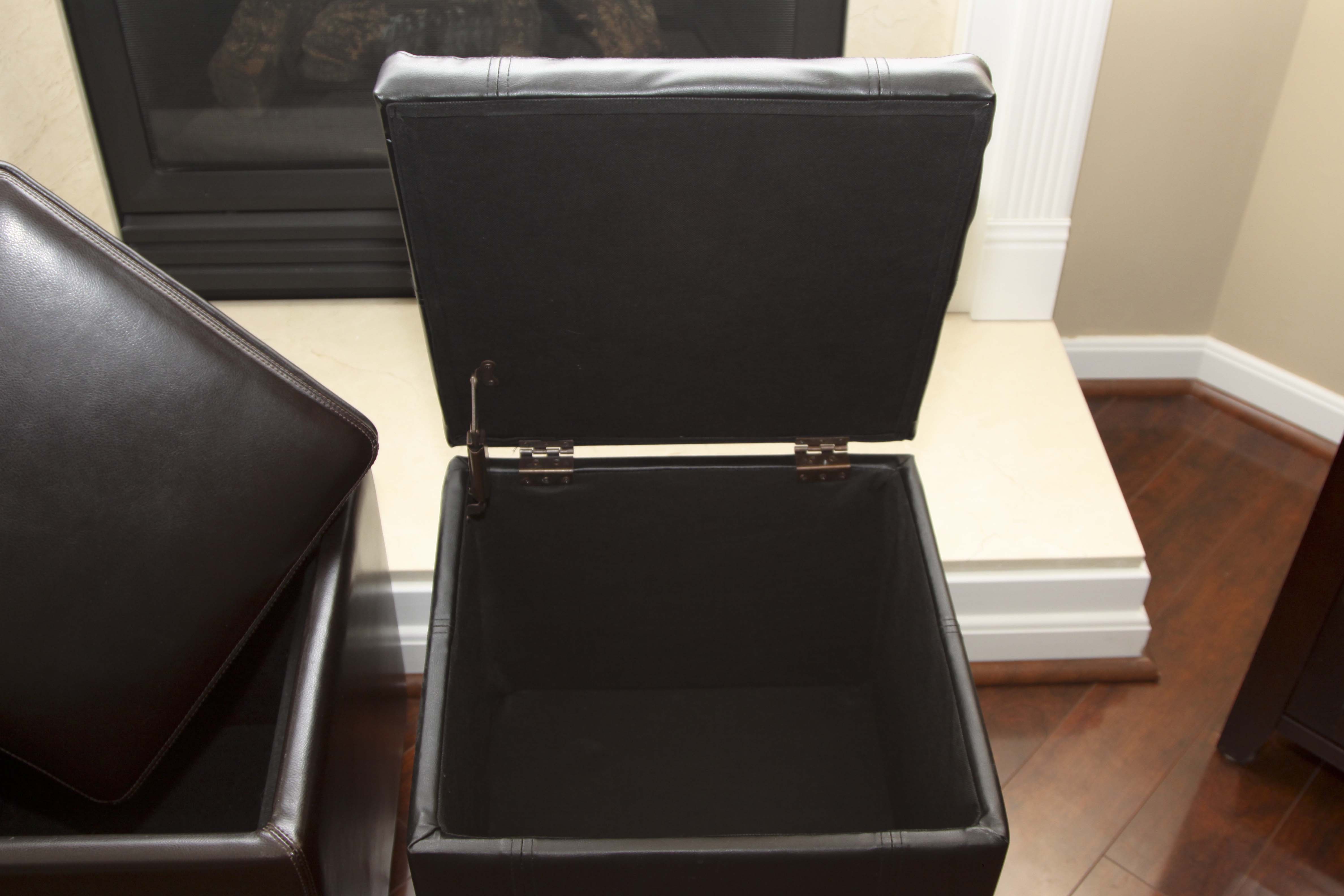 Coffee Table and Two Storage Ottomans