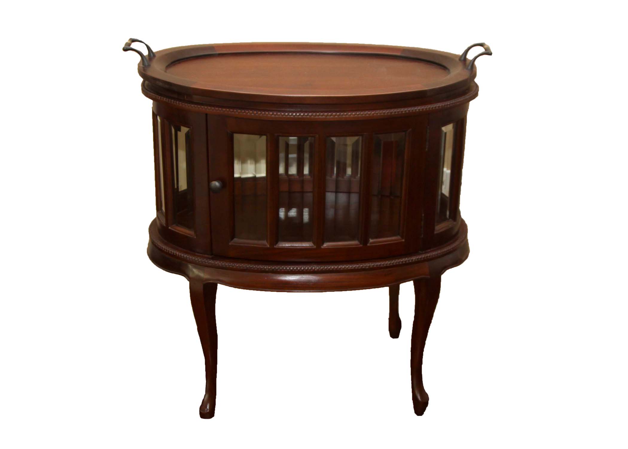 Oval Vitrine With Tea Tray by Arhaus Furniture