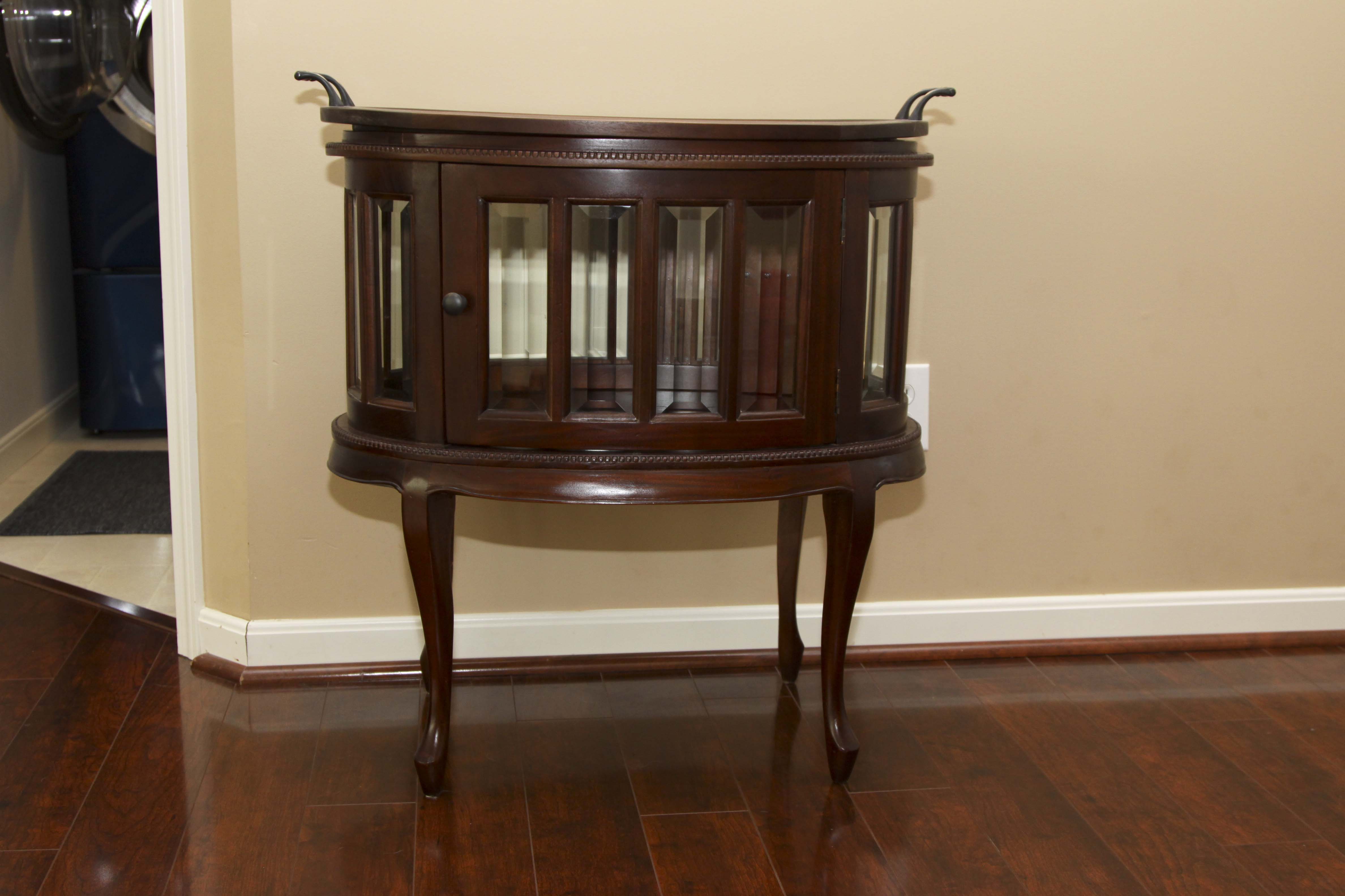 Oval Vitrine With Tea Tray by Arhaus Furniture
