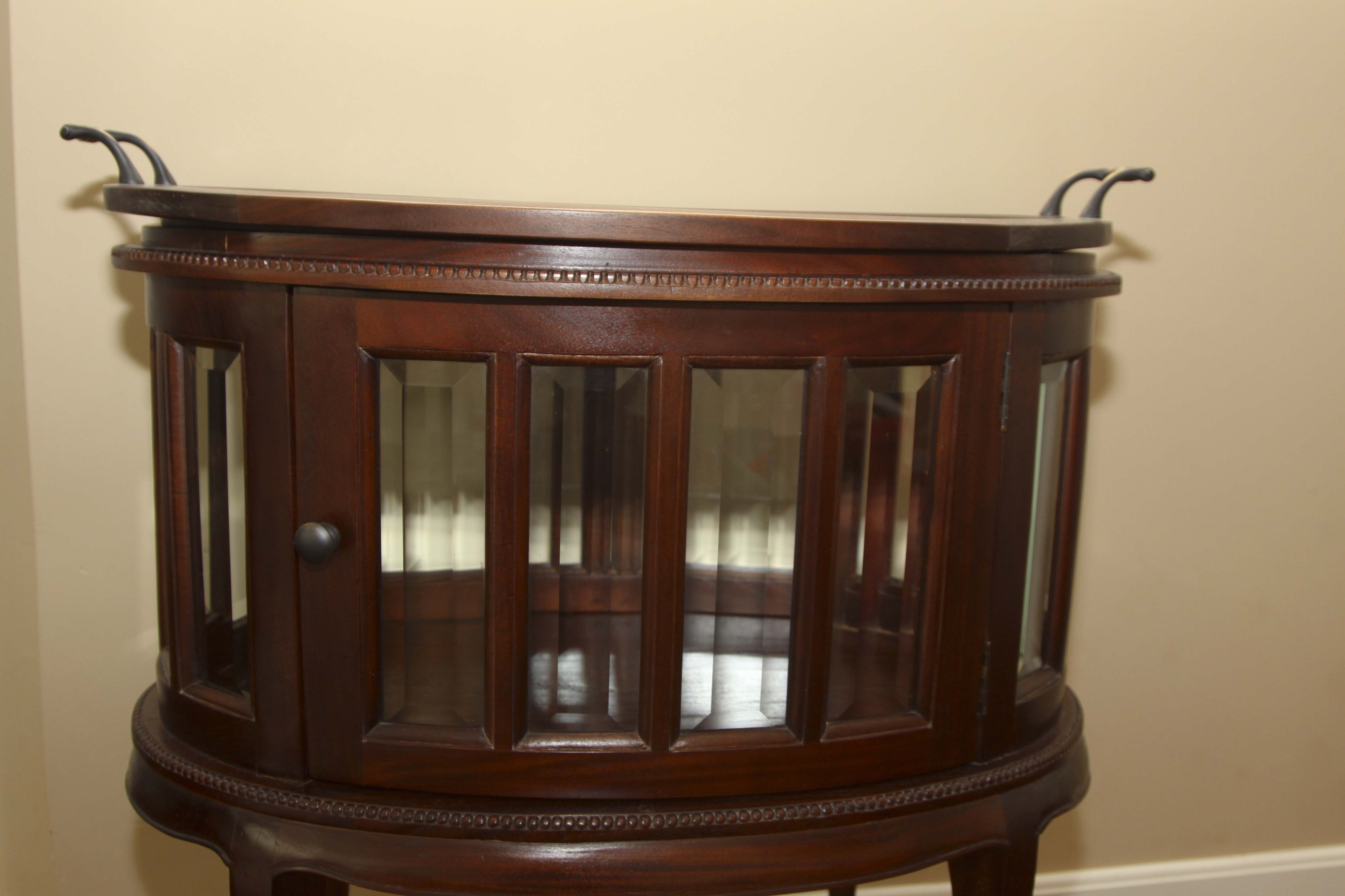 Oval Vitrine With Tea Tray by Arhaus Furniture