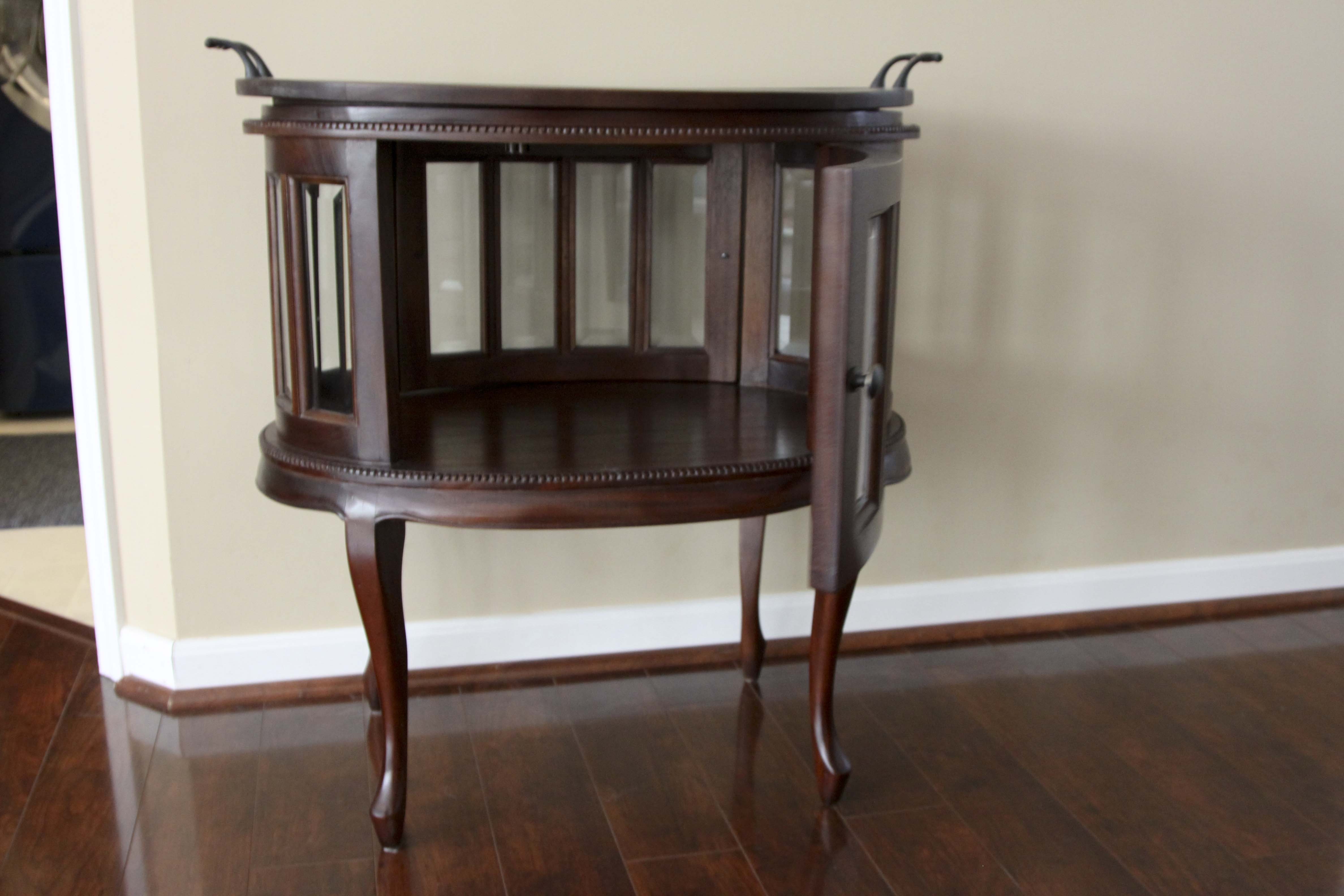 Oval Vitrine With Tea Tray by Arhaus Furniture