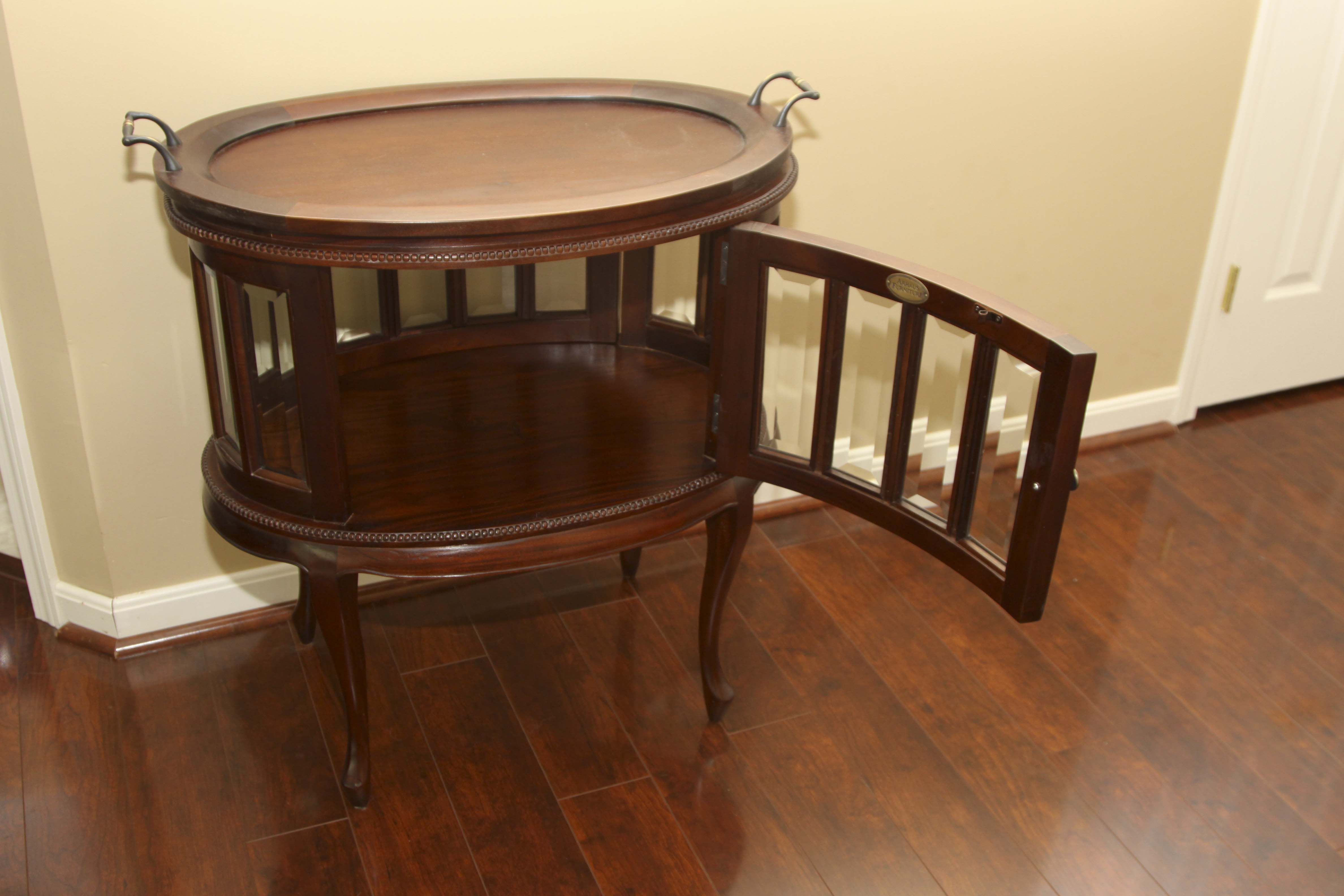 Oval Vitrine With Tea Tray by Arhaus Furniture