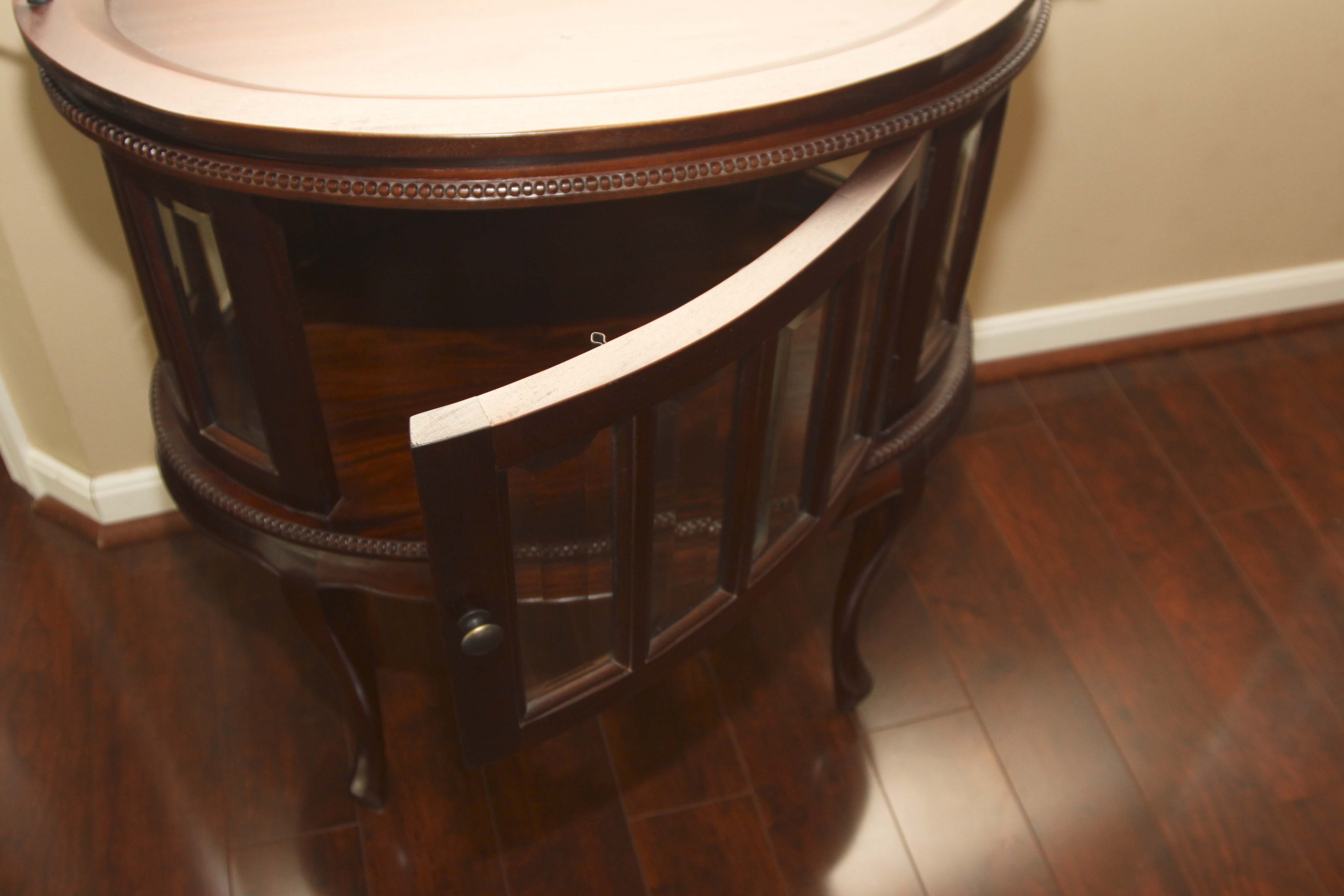 Oval Vitrine With Tea Tray by Arhaus Furniture