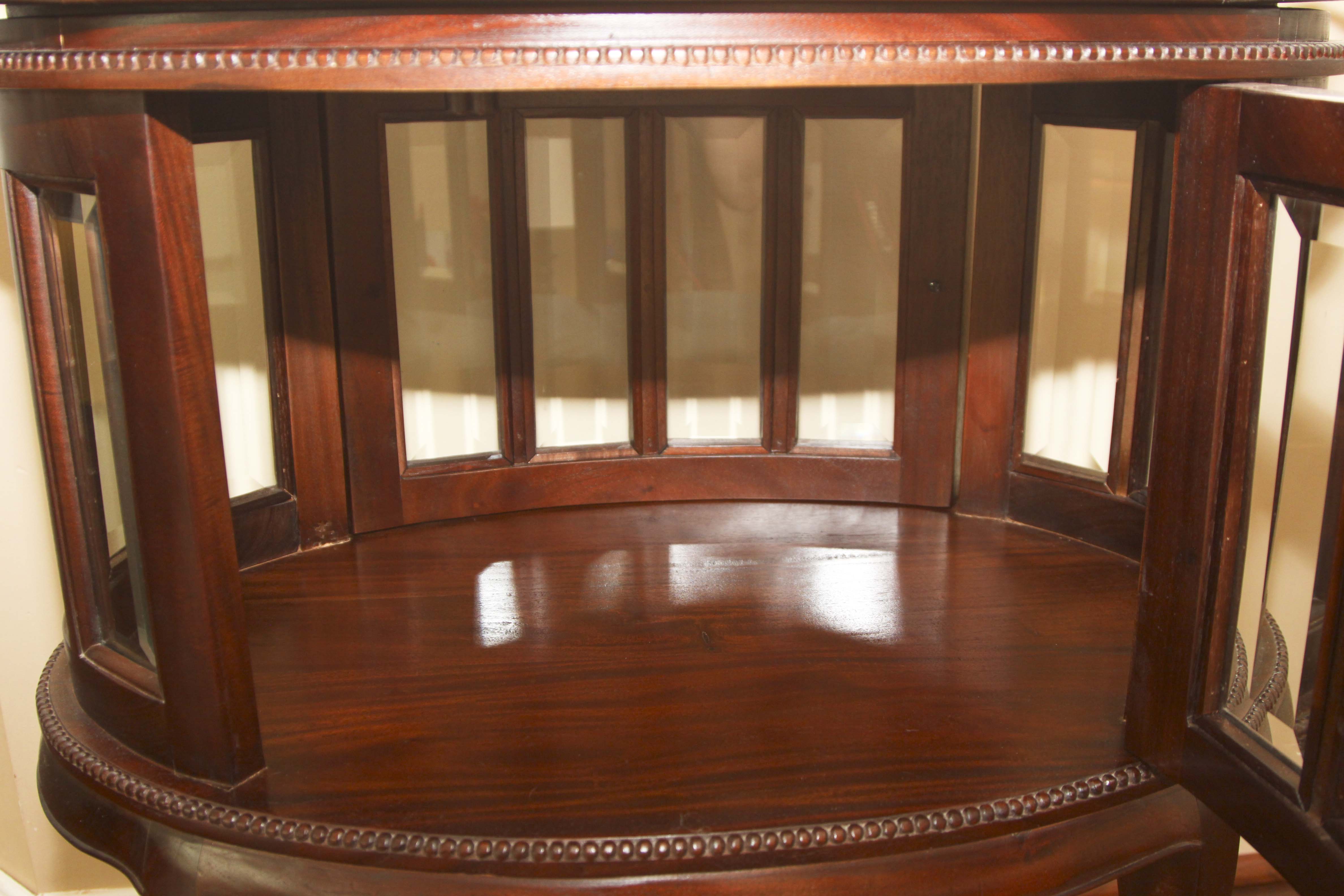 Oval Vitrine With Tea Tray by Arhaus Furniture