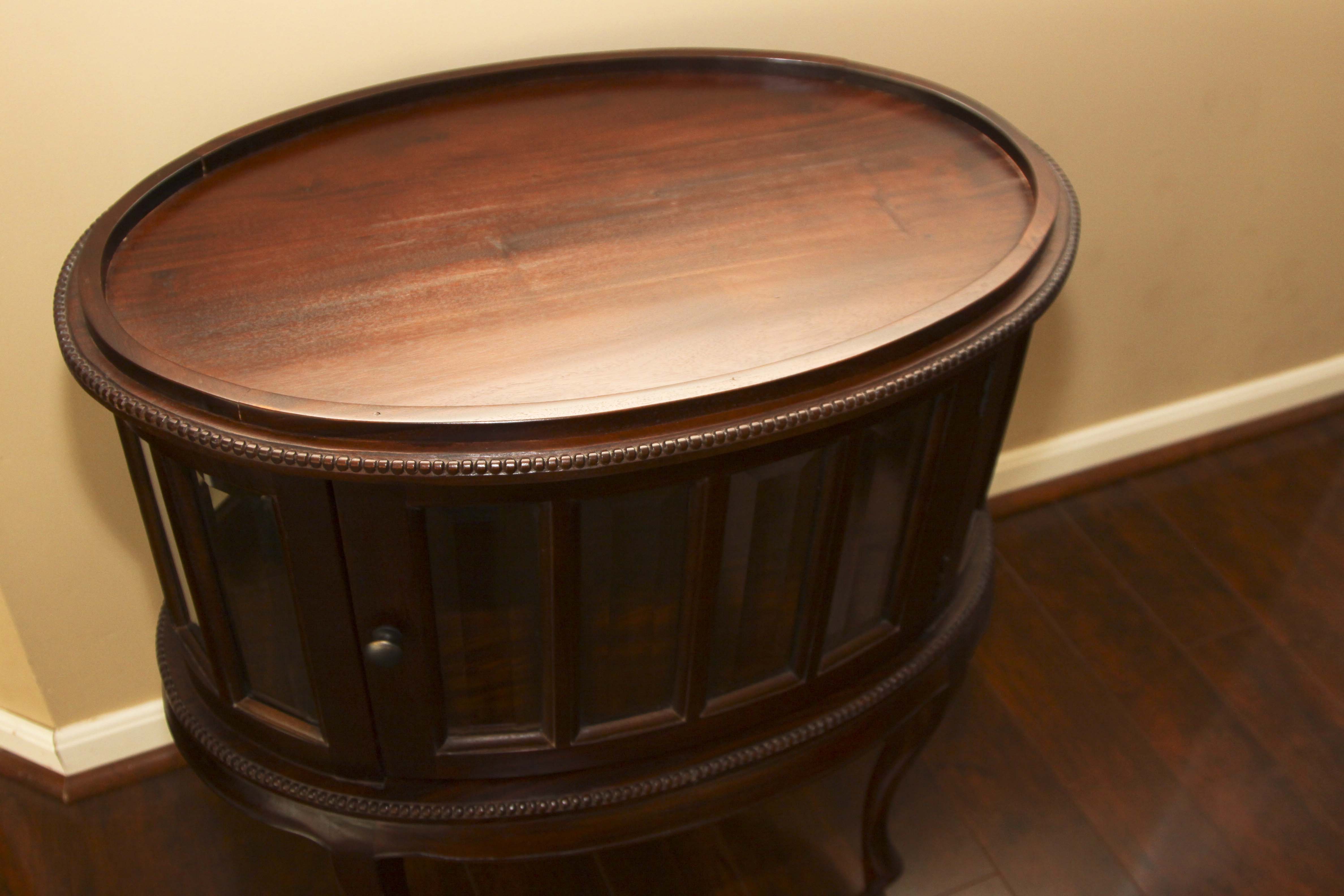 Oval Vitrine With Tea Tray by Arhaus Furniture