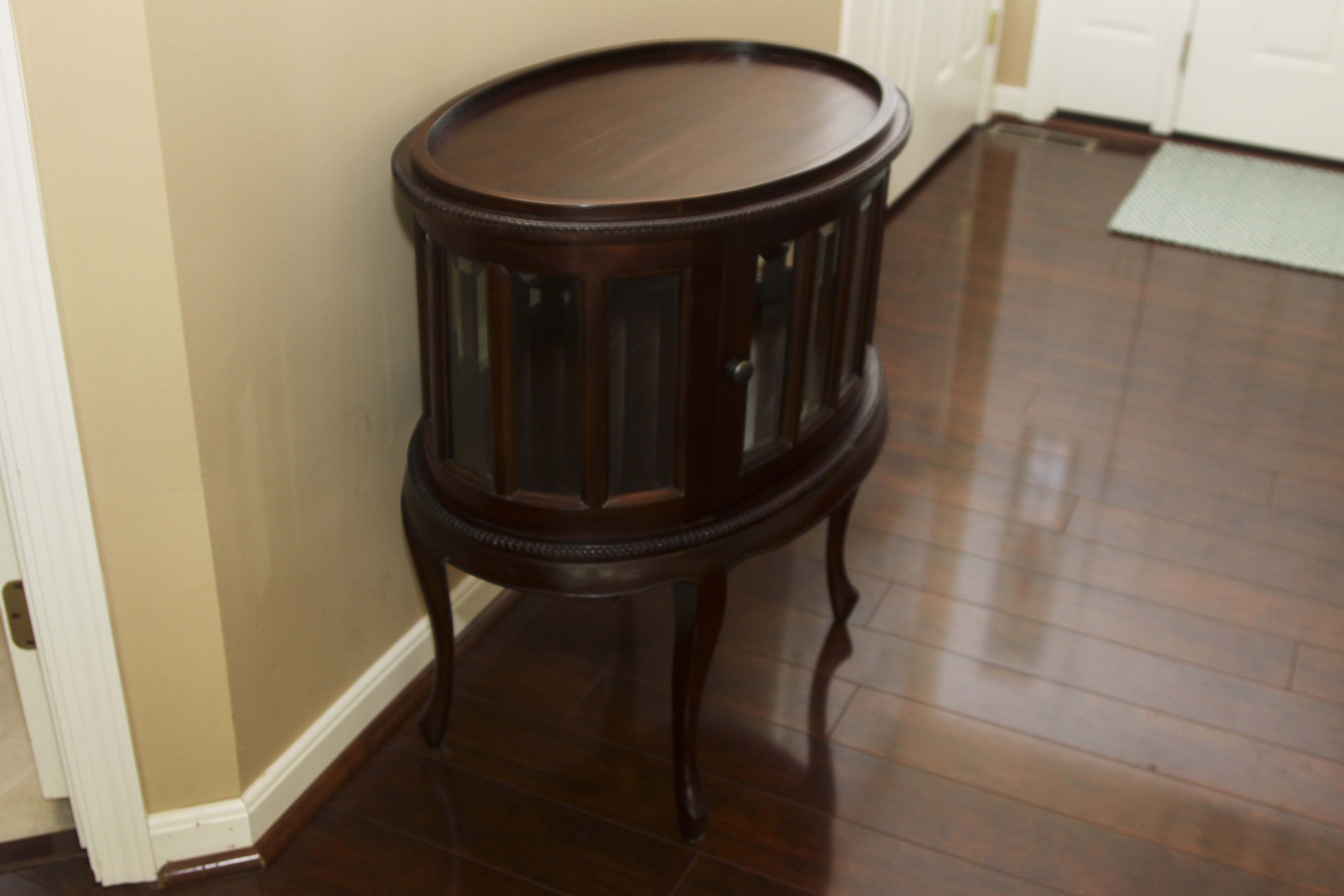 Oval Vitrine With Tea Tray by Arhaus Furniture