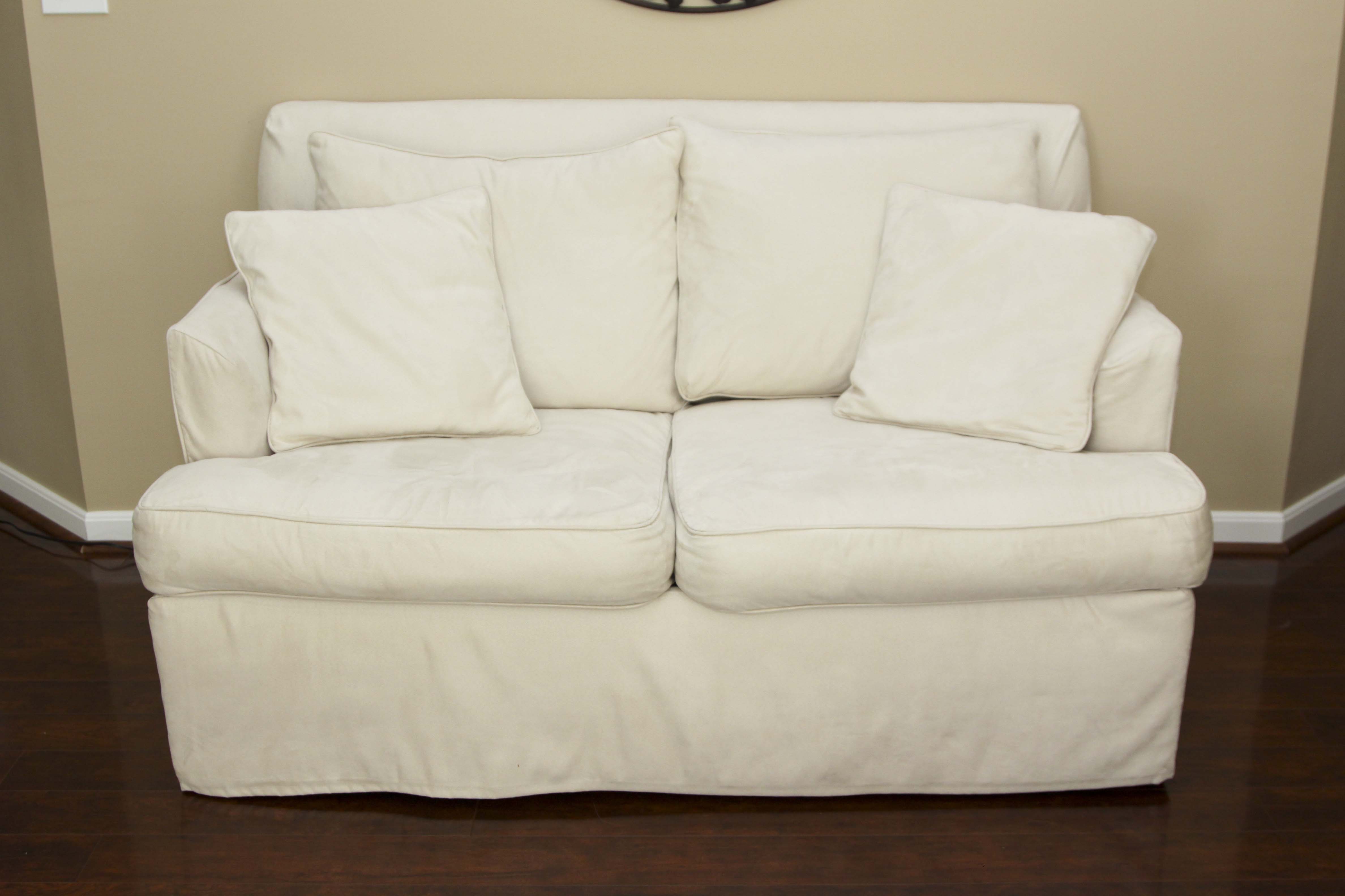 Slip Covered Love Seat by Ethan Allen